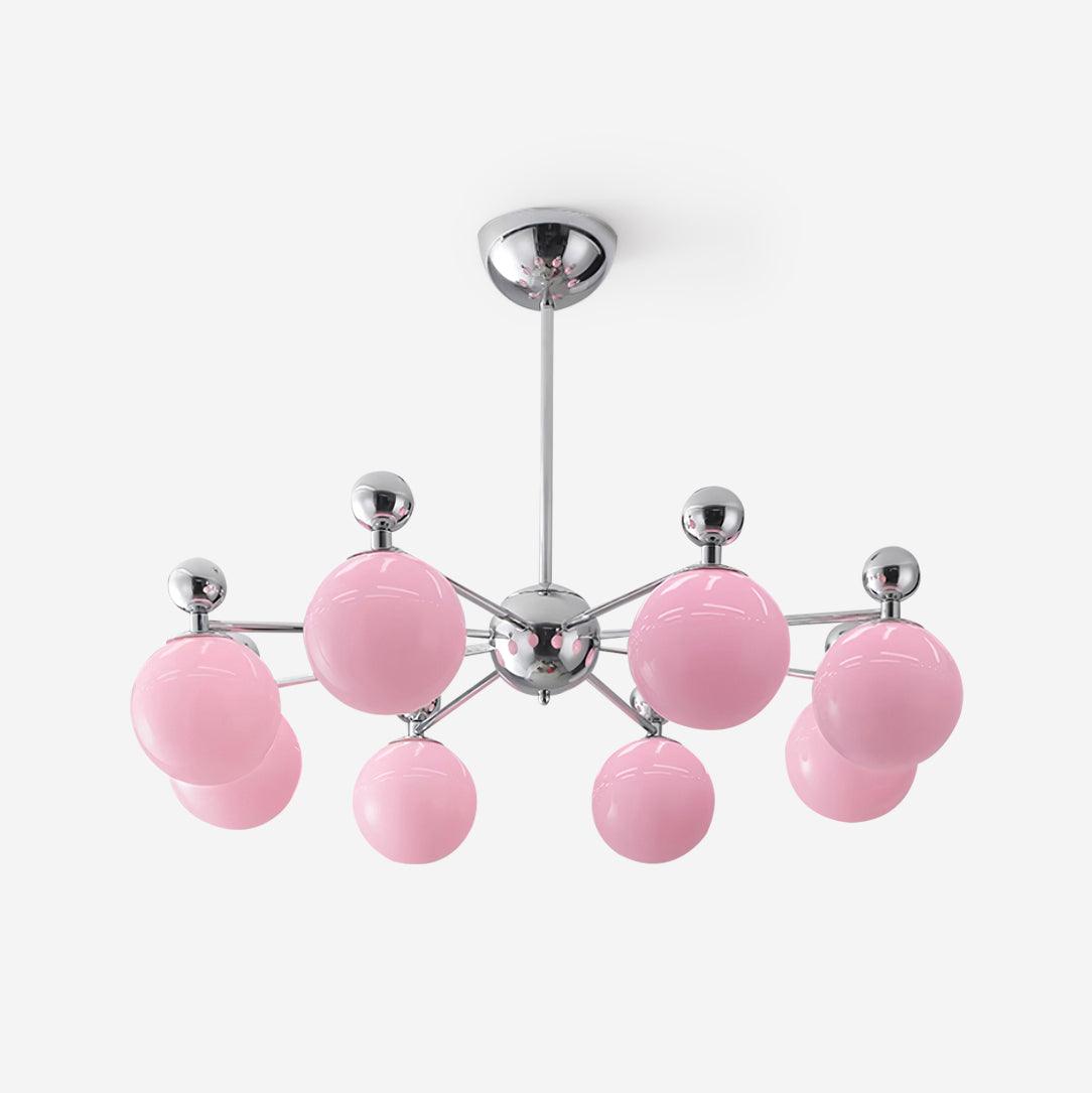 Dori Lustre Disposition de Globes en Verre Rose