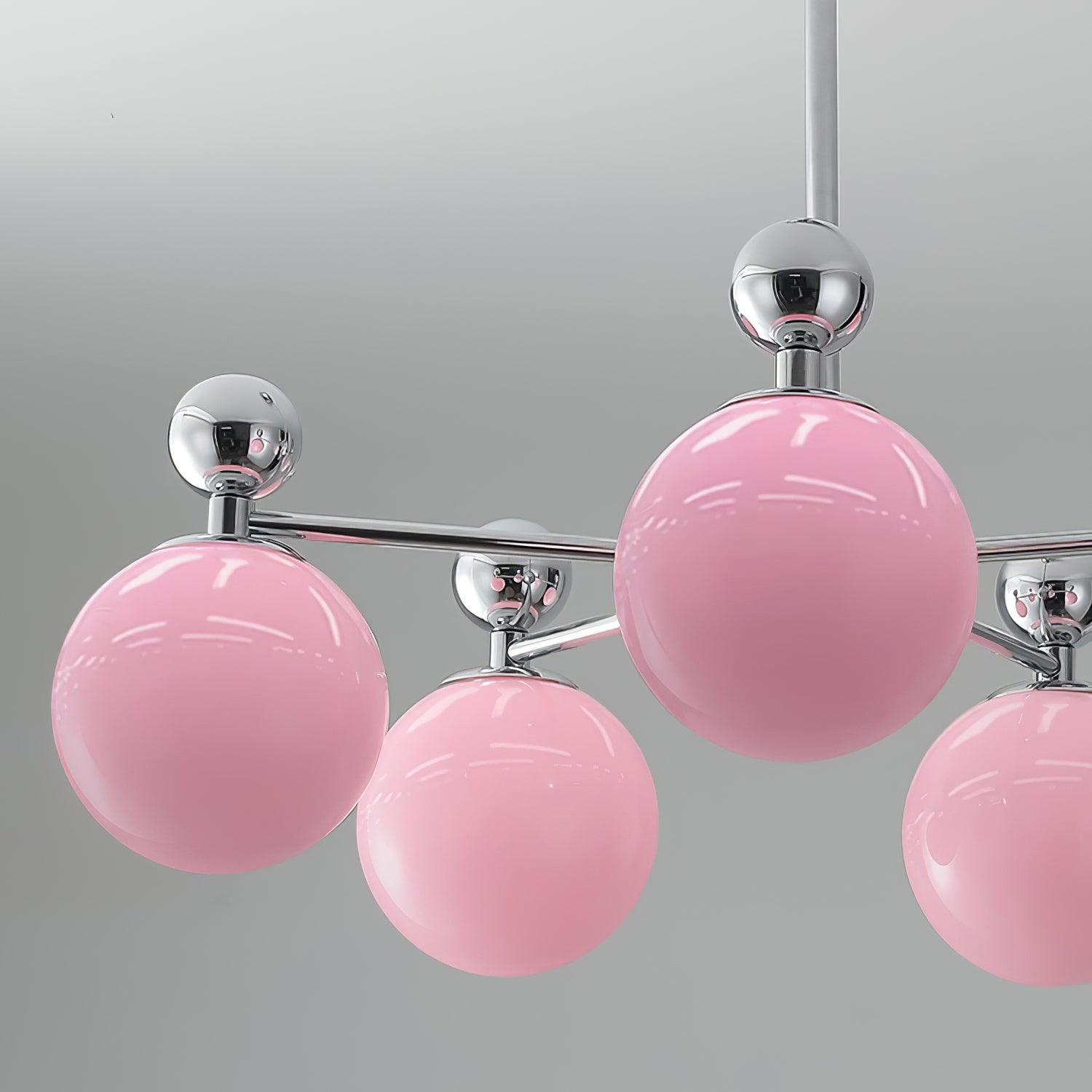 Dori Lustre Disposition de Globes en Verre Rose