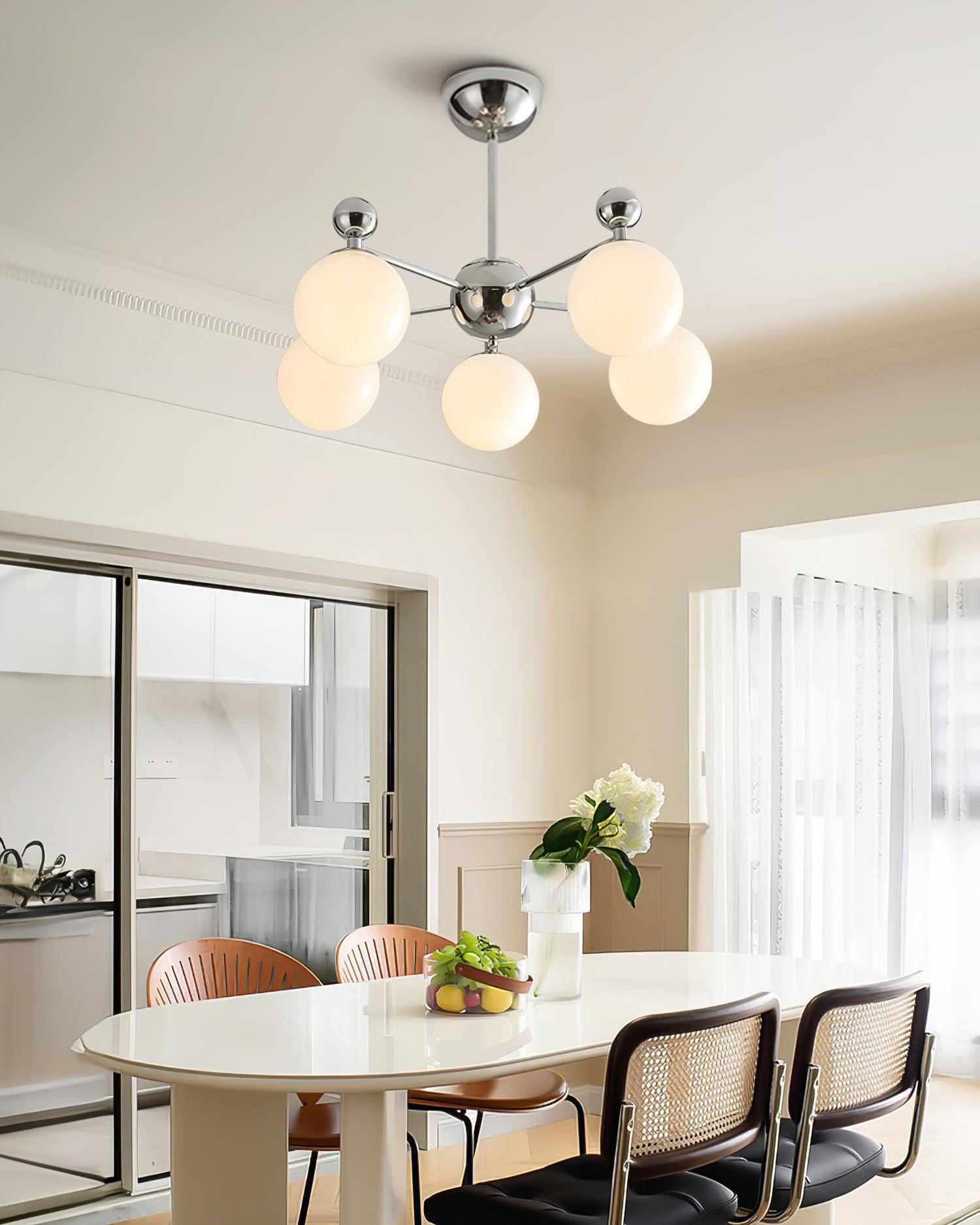 Dori Lustre Disposition de Globes en Verre Rose