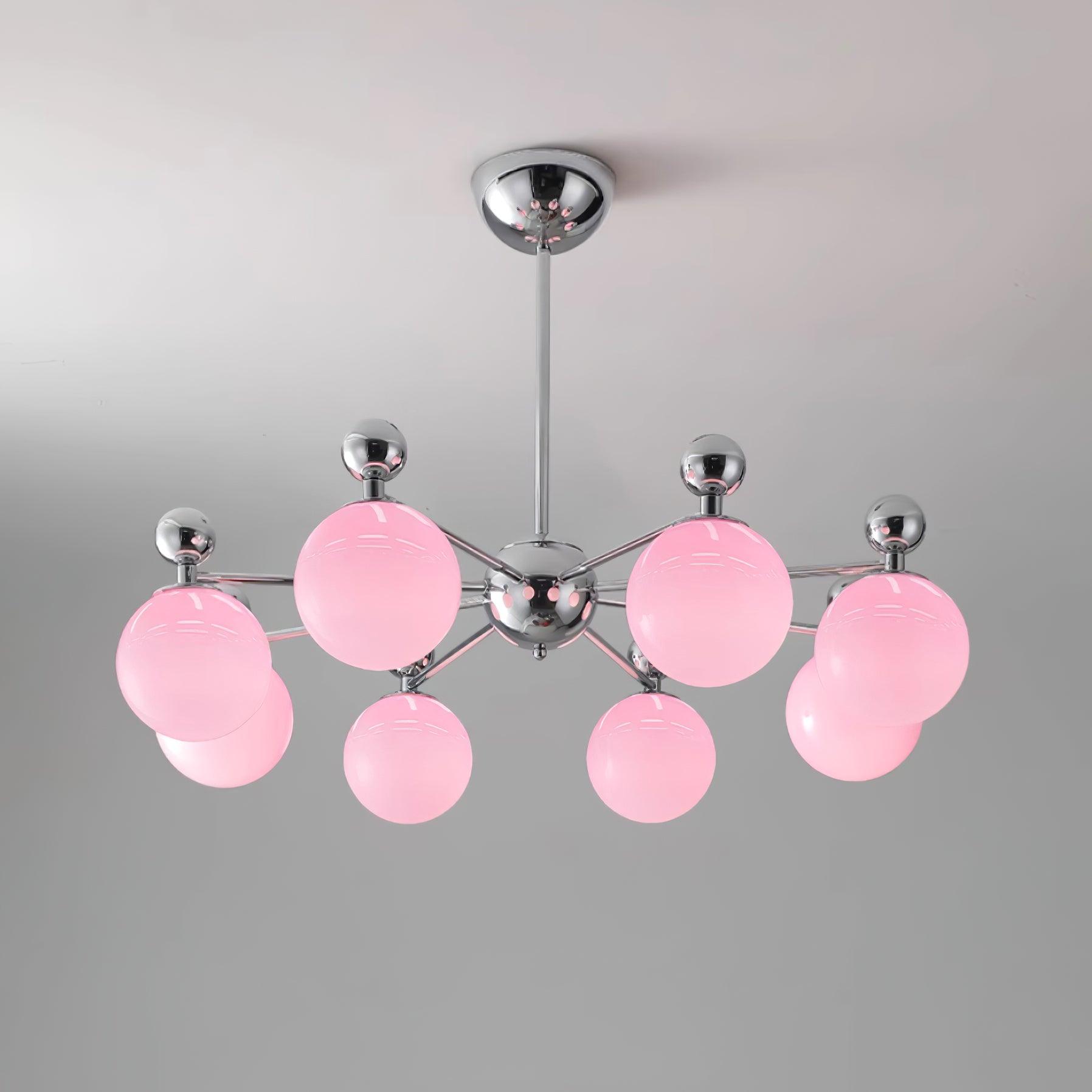 Dori Lustre Disposition de Globes en Verre Rose