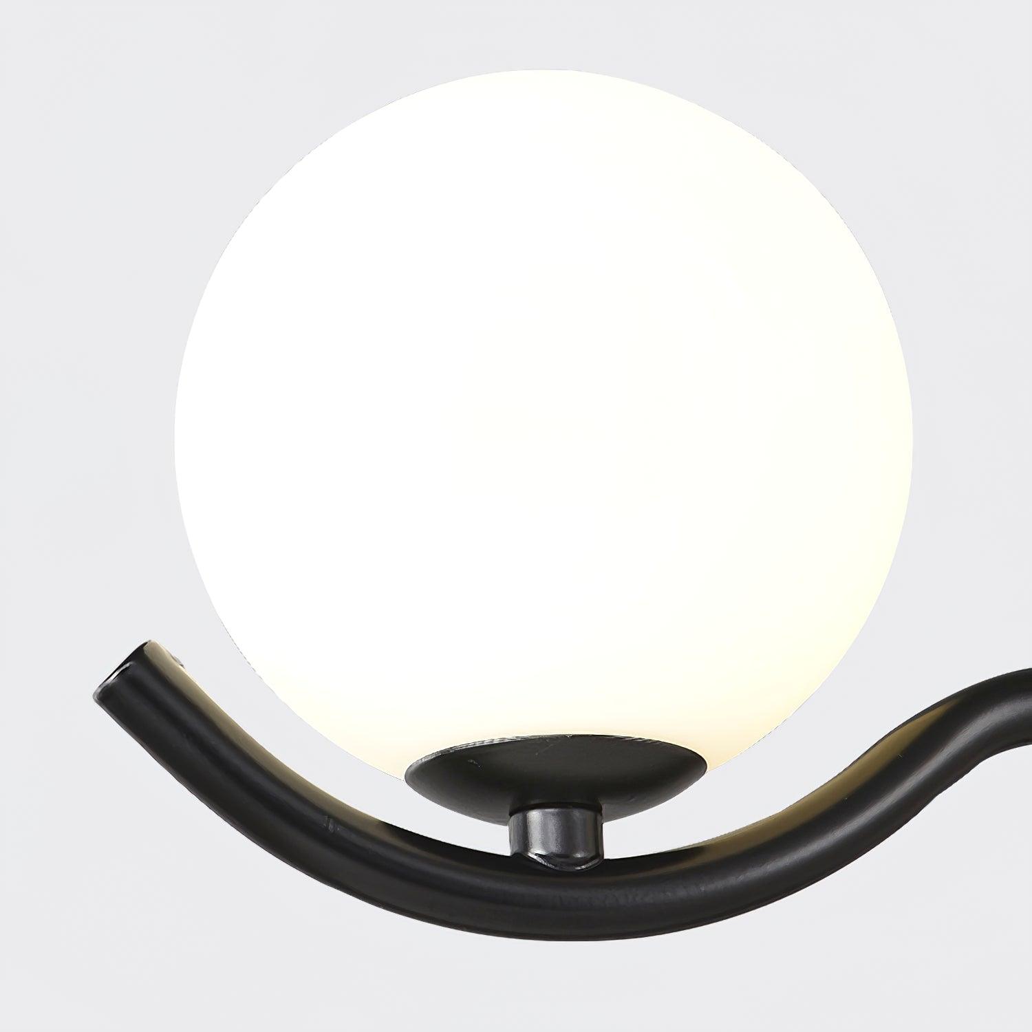 Lustra Suspension en Verre Noir avec Cadre