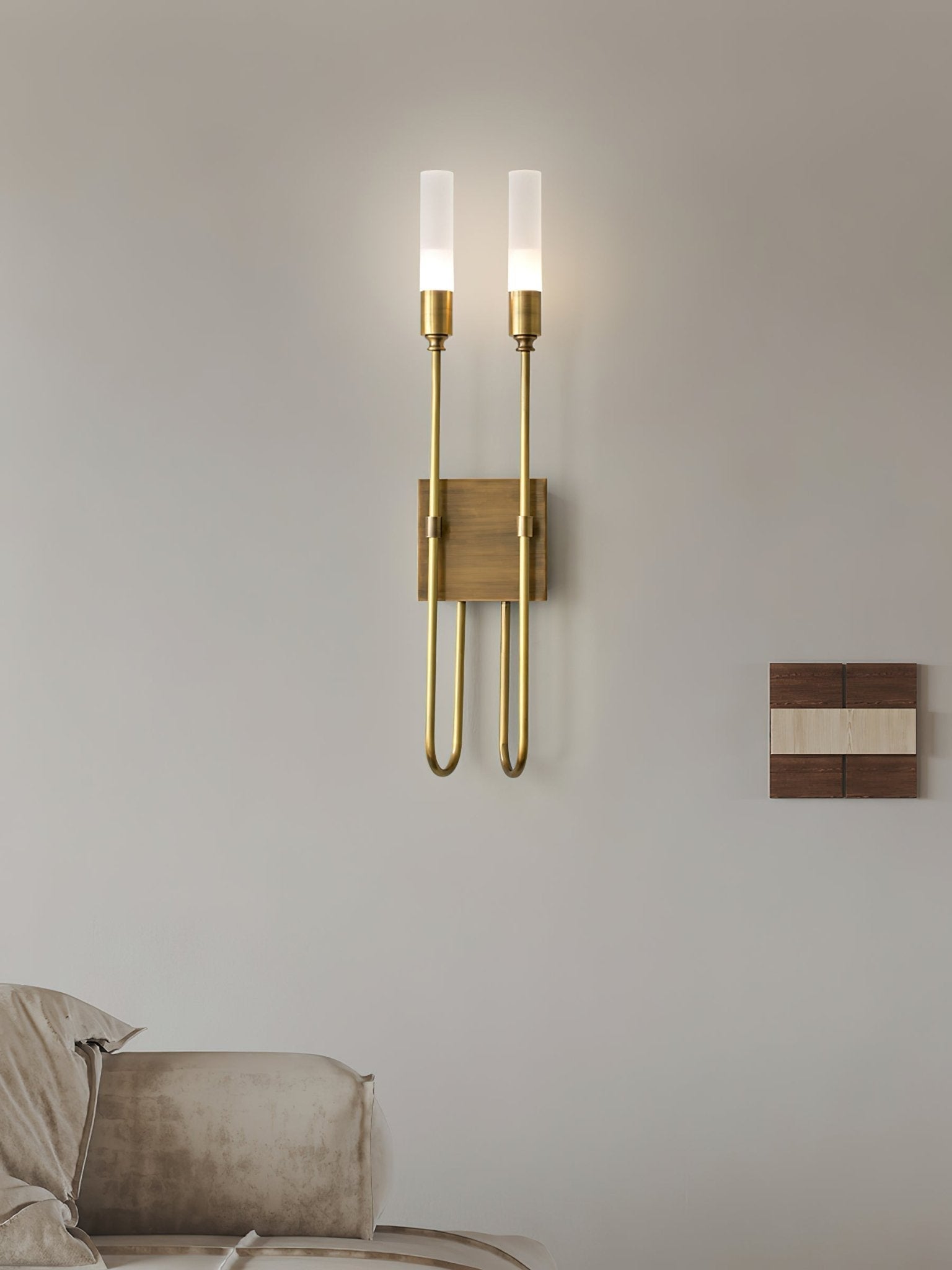 Lustra Lampe Murale Double Tige Minimaliste