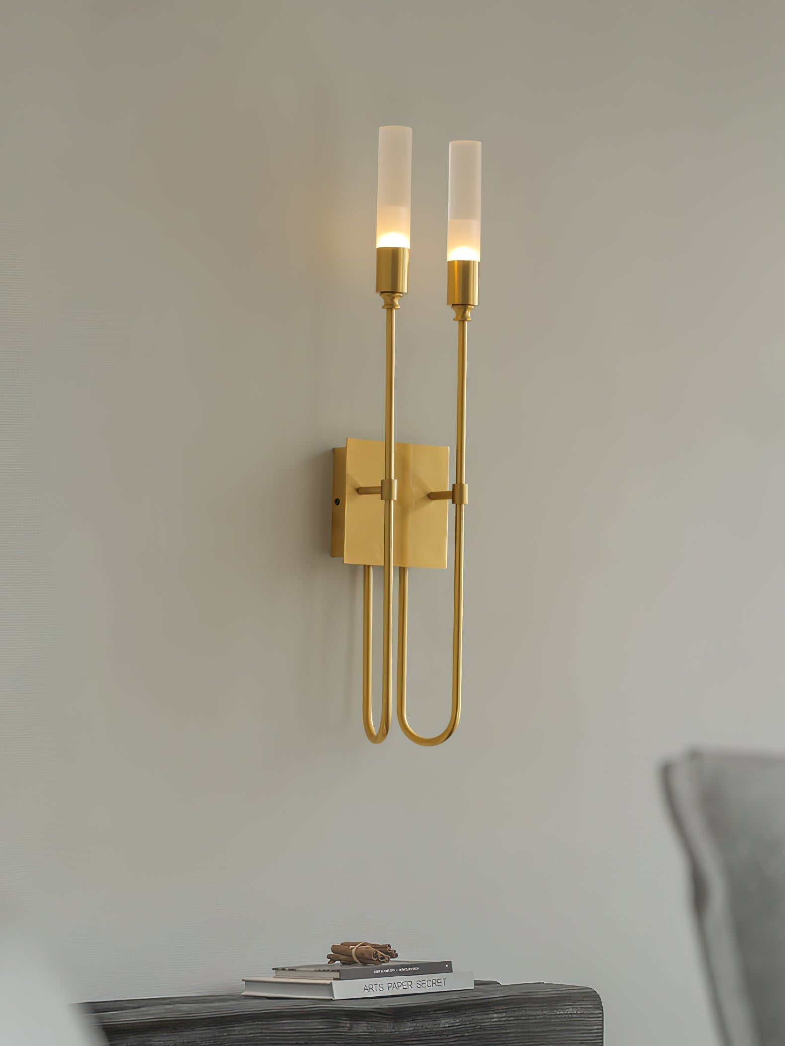 Lustra Lampe Murale Double Tige Minimaliste