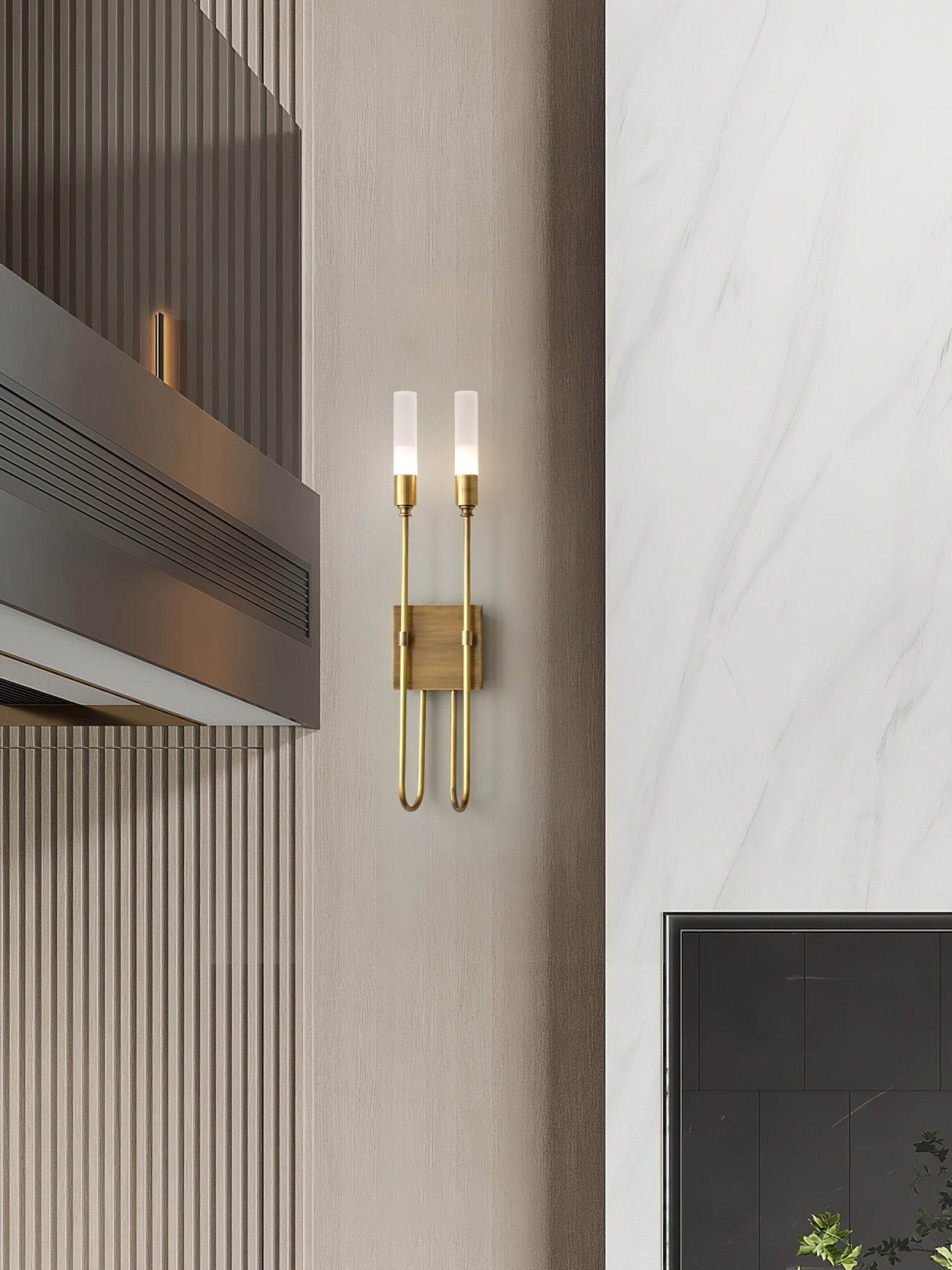 Lustra Lampe Murale Double Tige Minimaliste