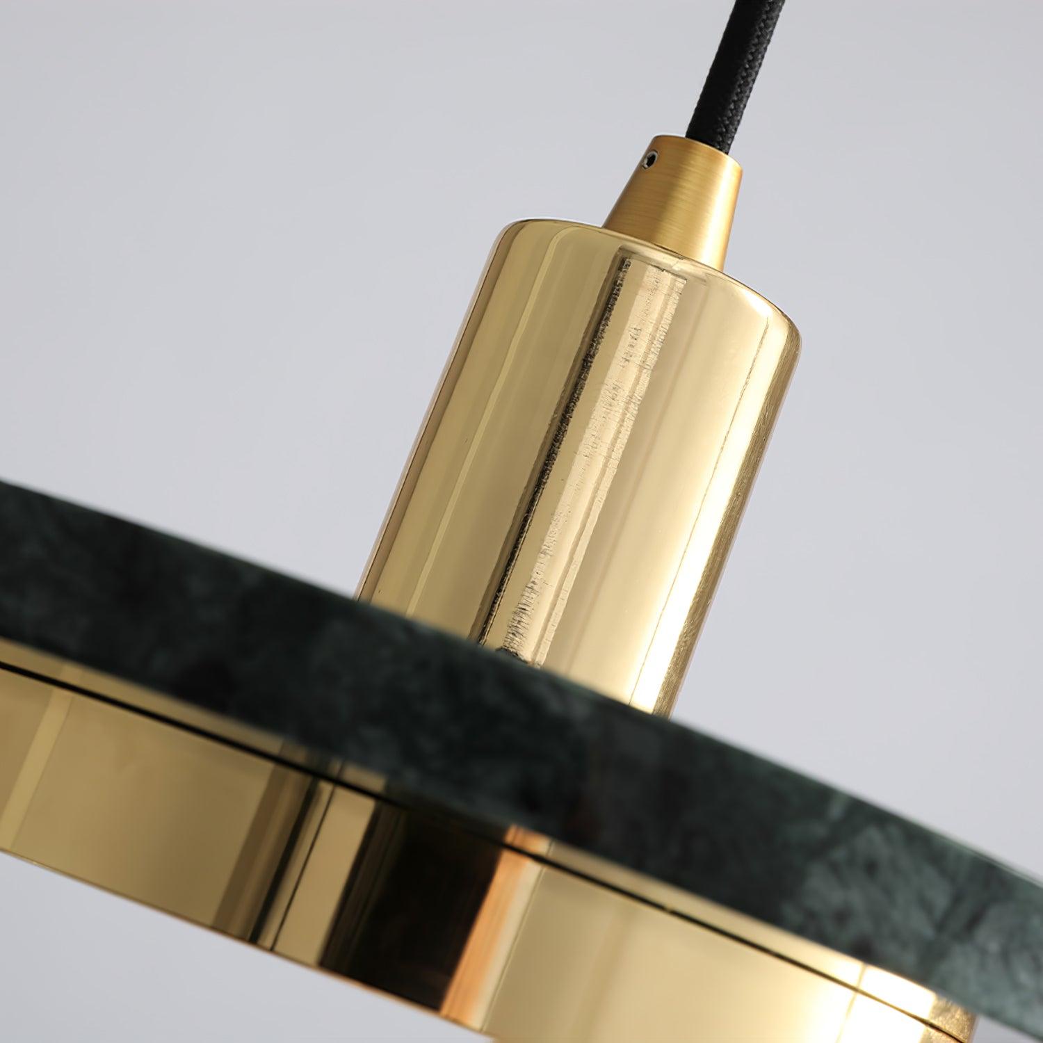 Solara Suspension en Marbre Double Cercle Moderne