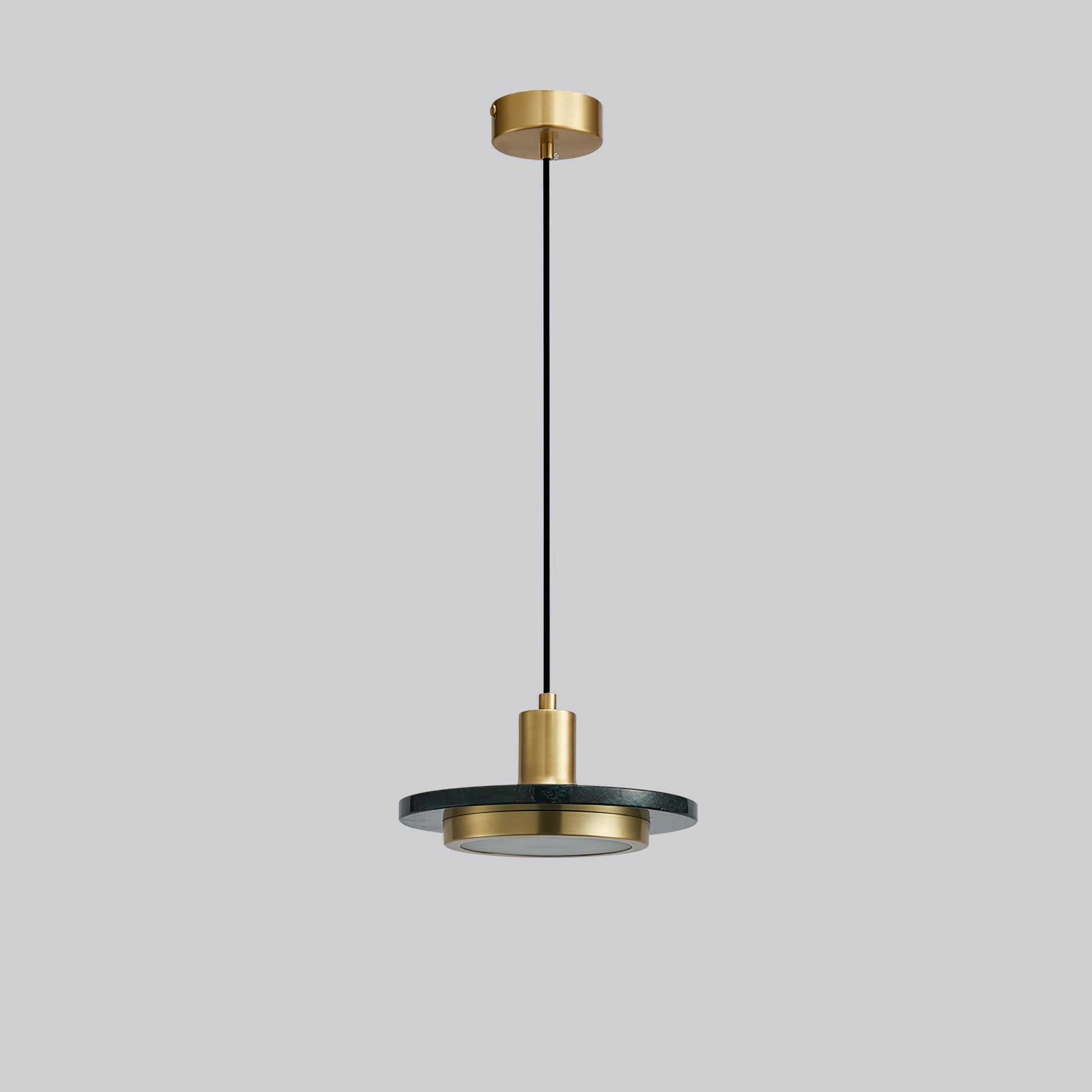 Solara Suspension en Marbre Double Cercle Moderne