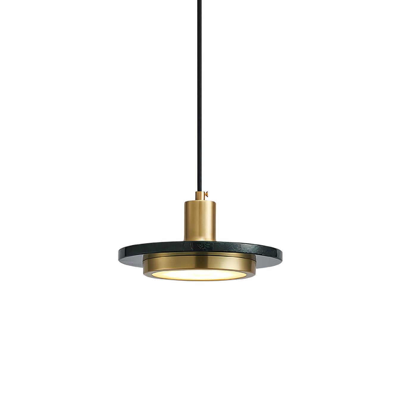 Solara Suspension en Marbre Double Cercle Moderne
