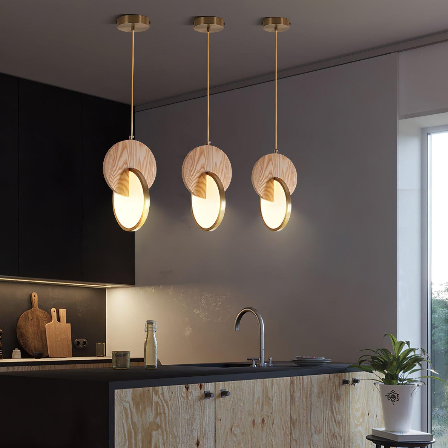 Lysola Suspension en anneau de bois