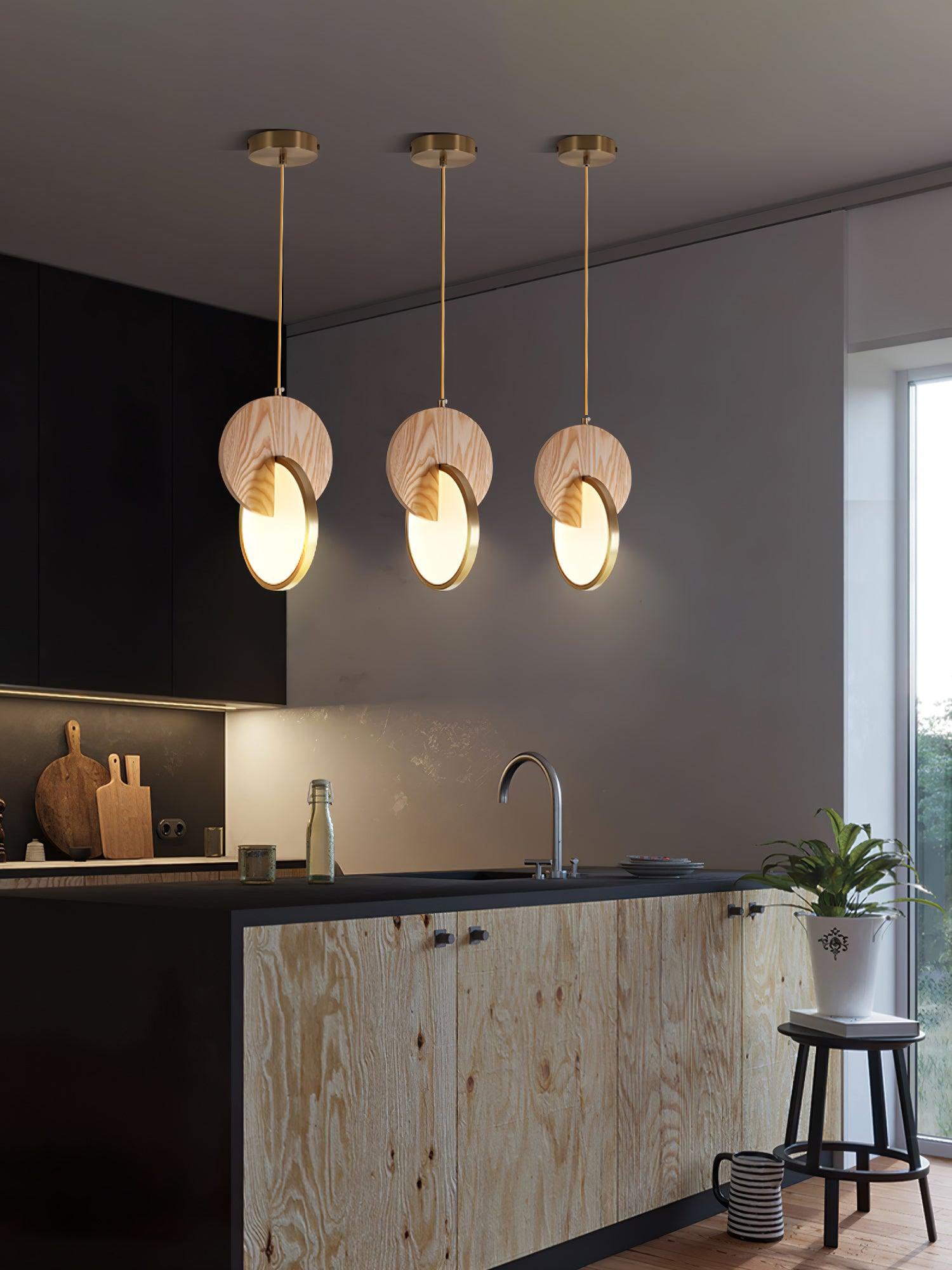 Lysola Suspension en anneau de bois