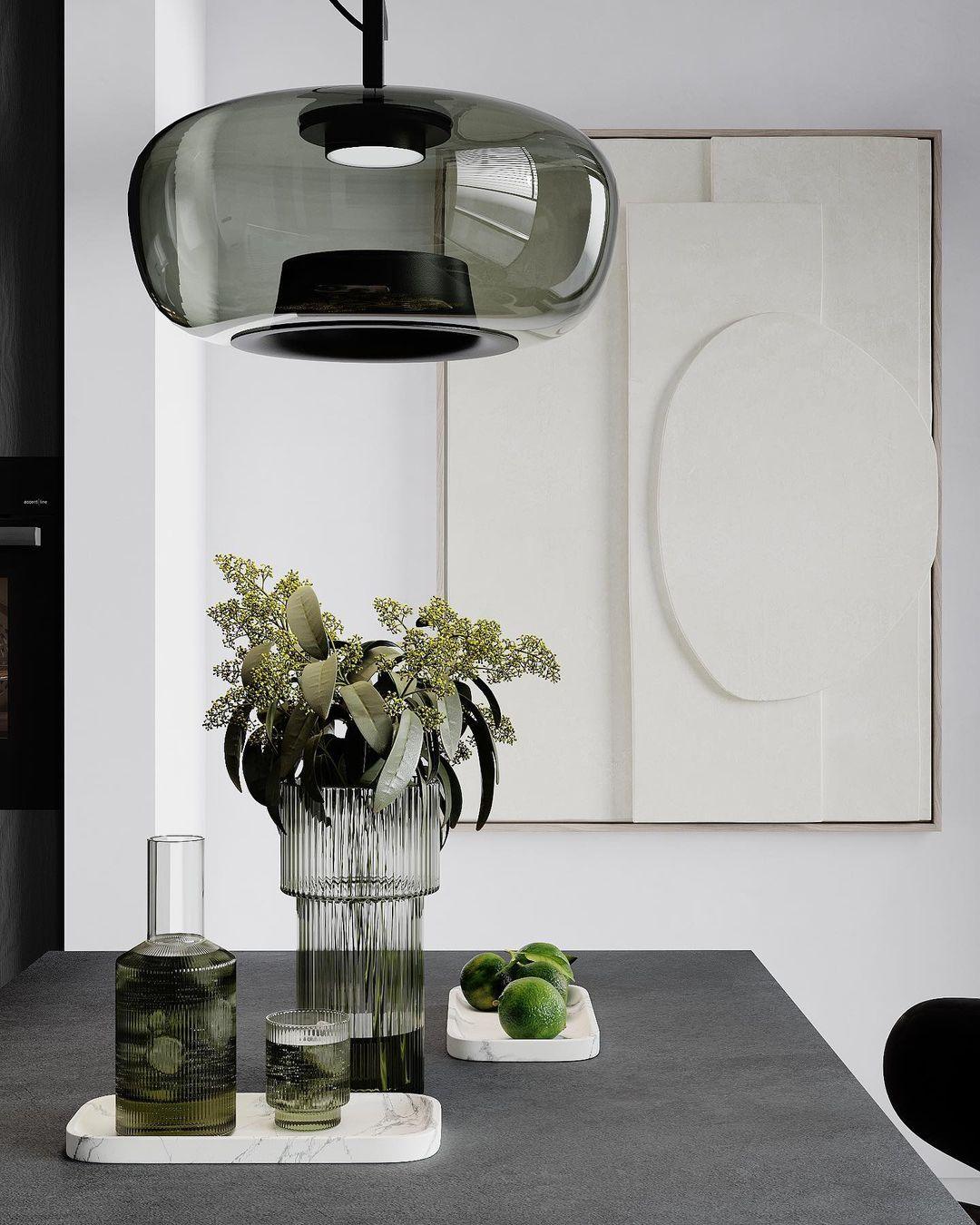 Vespeanre Lampe à suspension contemporaine