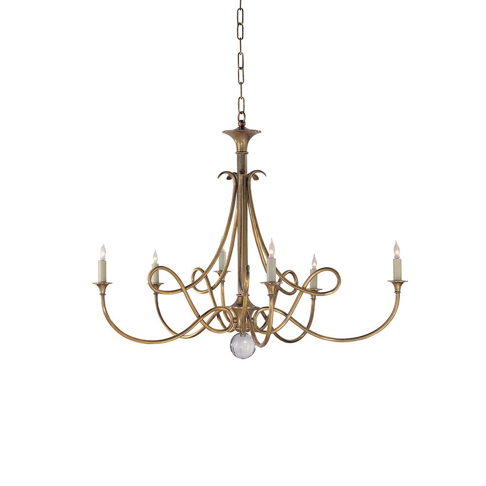 Lustra Lustre Laiton Double Torsion Candelier Cristal