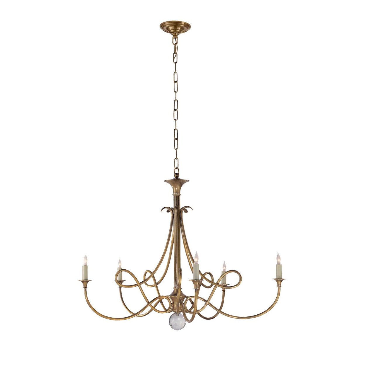 Lustra Lustre Laiton Double Torsion Candelier Cristal