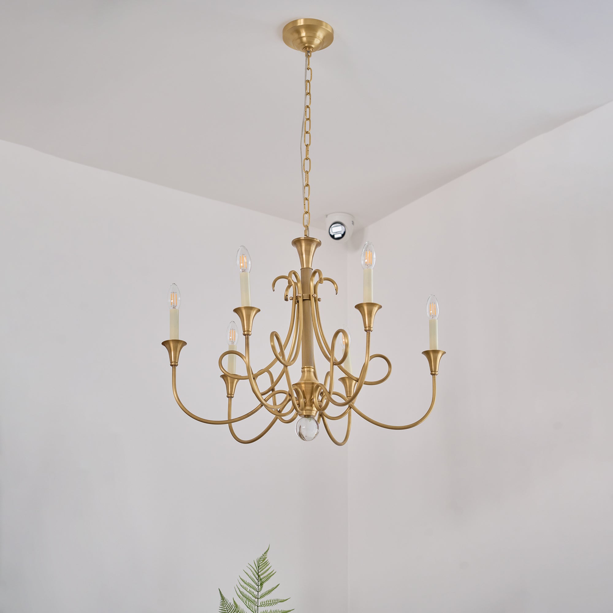 Lustra Lustre Laiton Double Torsion Candelier Cristal
