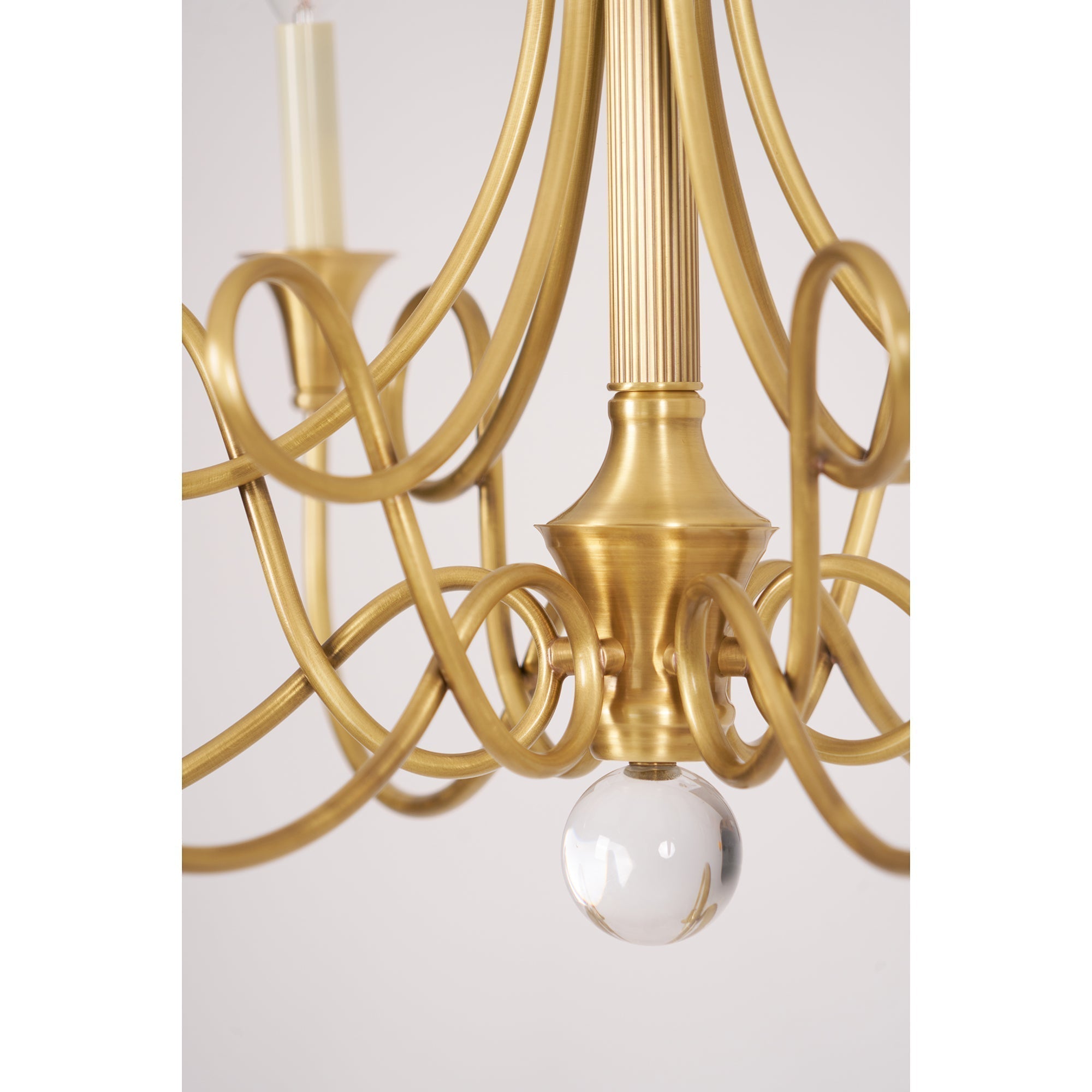 Lustra Lustre Laiton Double Torsion Candelier Cristal