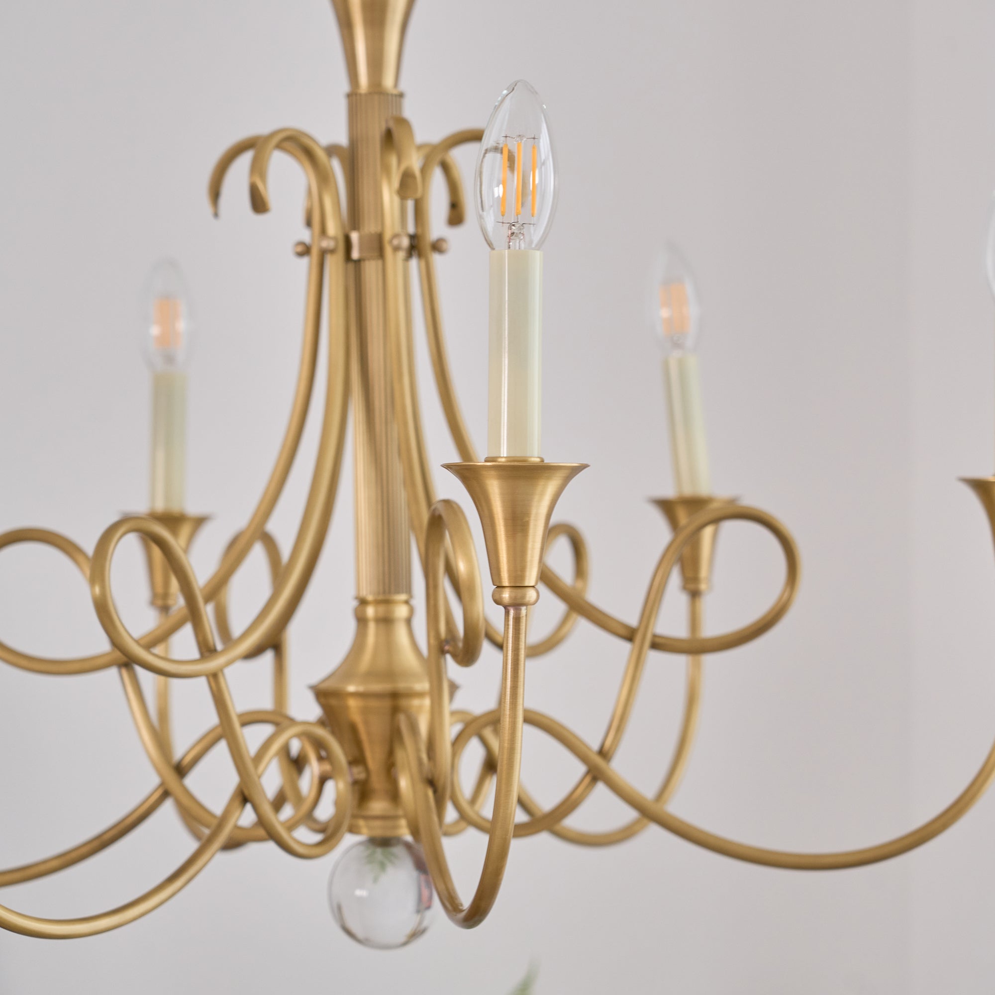 Lustra Lustre Laiton Double Torsion Candelier Cristal
