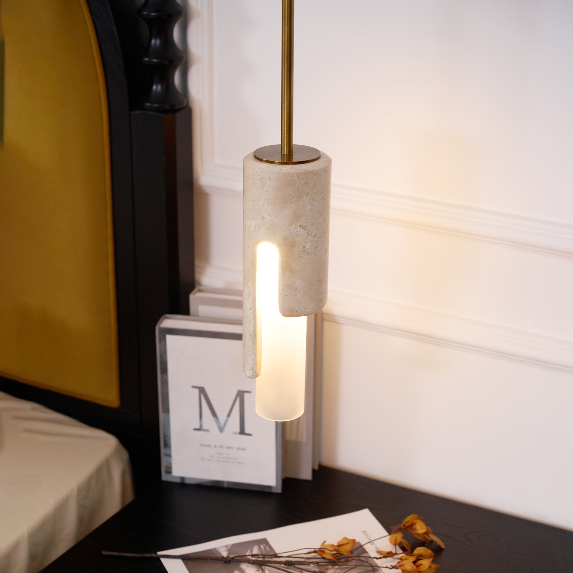 Elix Suspension Marbre Verre Moderne Salon
