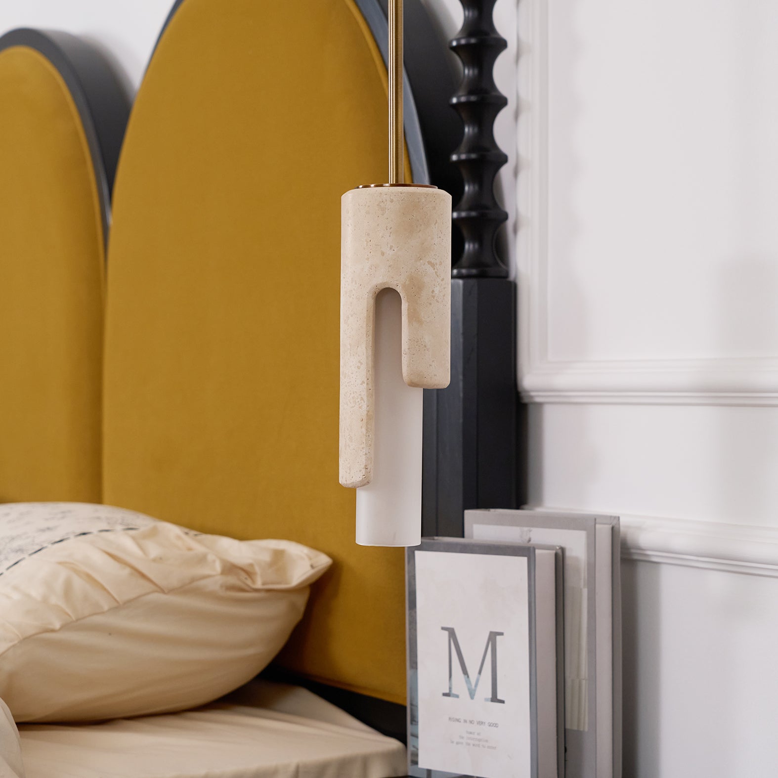 Elix Suspension Marbre Verre Moderne Salon