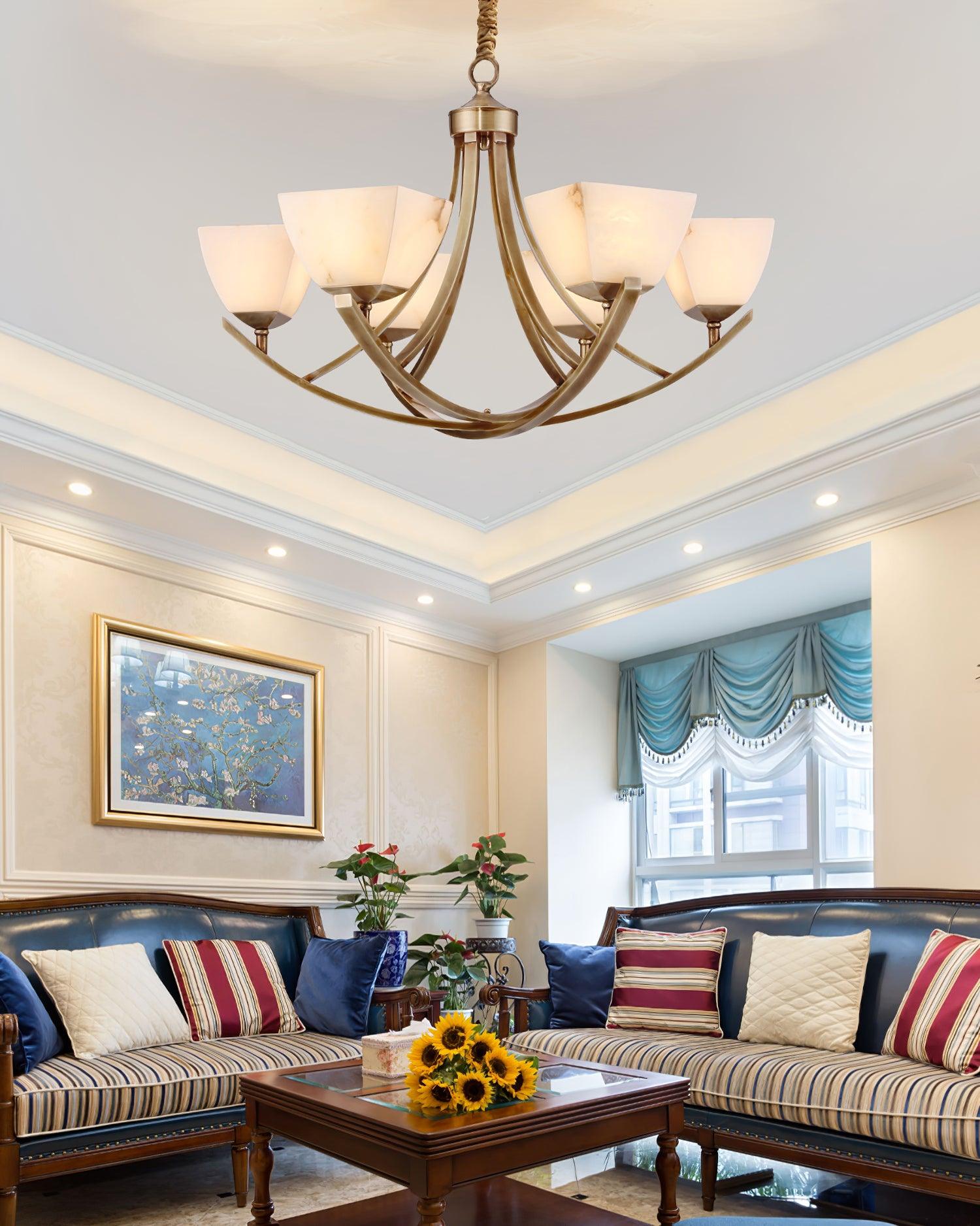 Crown Lustre Classique en Laiton
