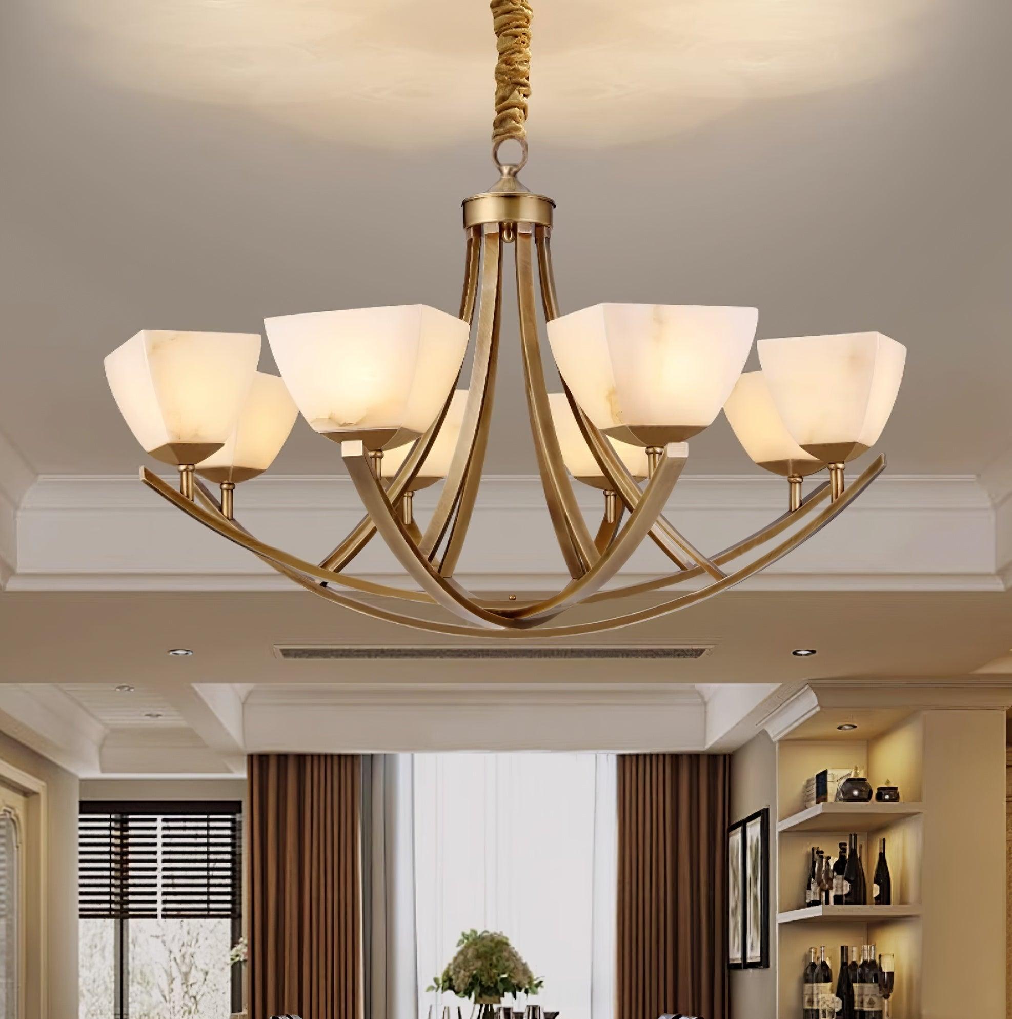 Crown Lustre Classique en Laiton