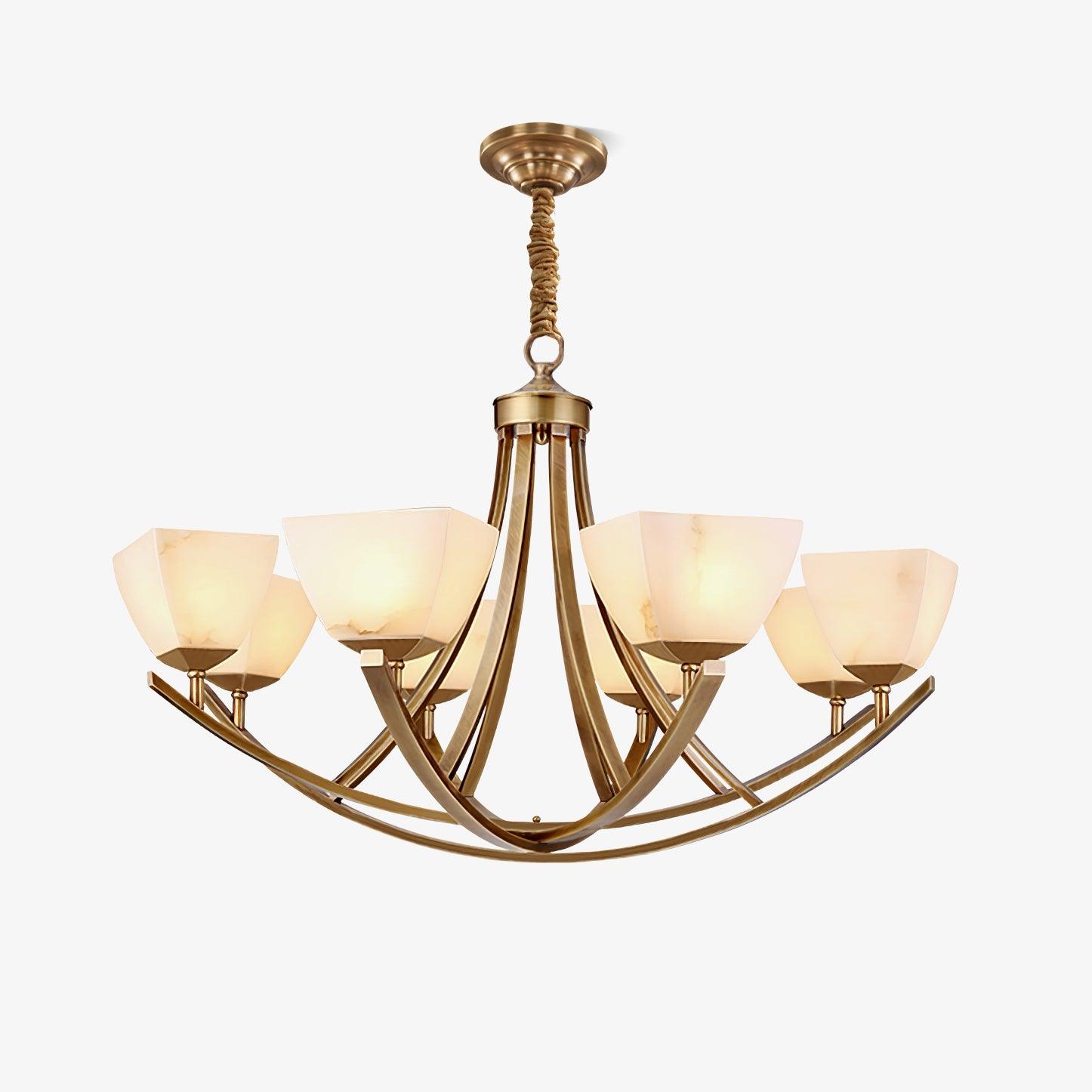 Crown Lustre Classique en Laiton