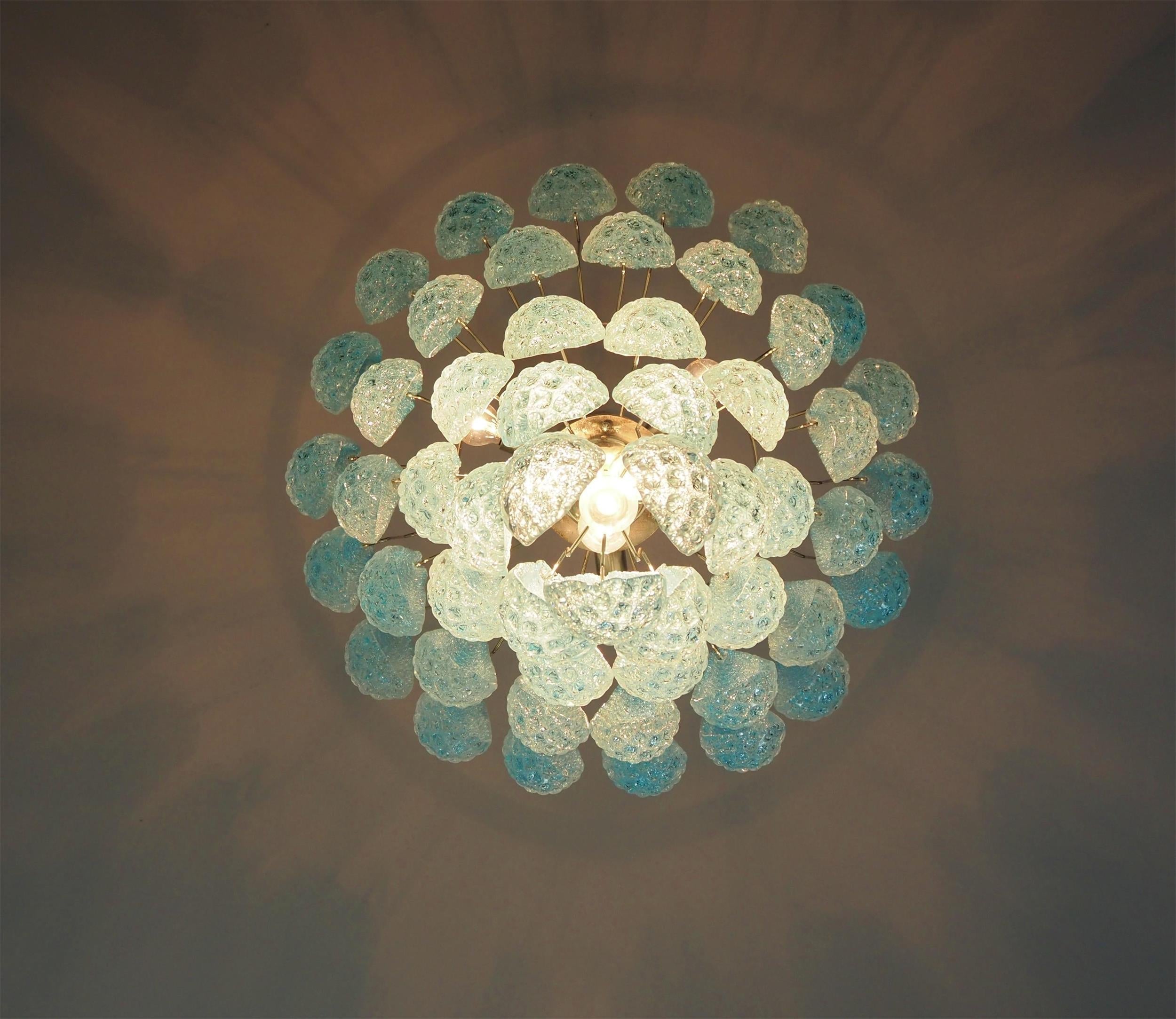 Inset Lustre Goutte Murano Métal Verre Premium