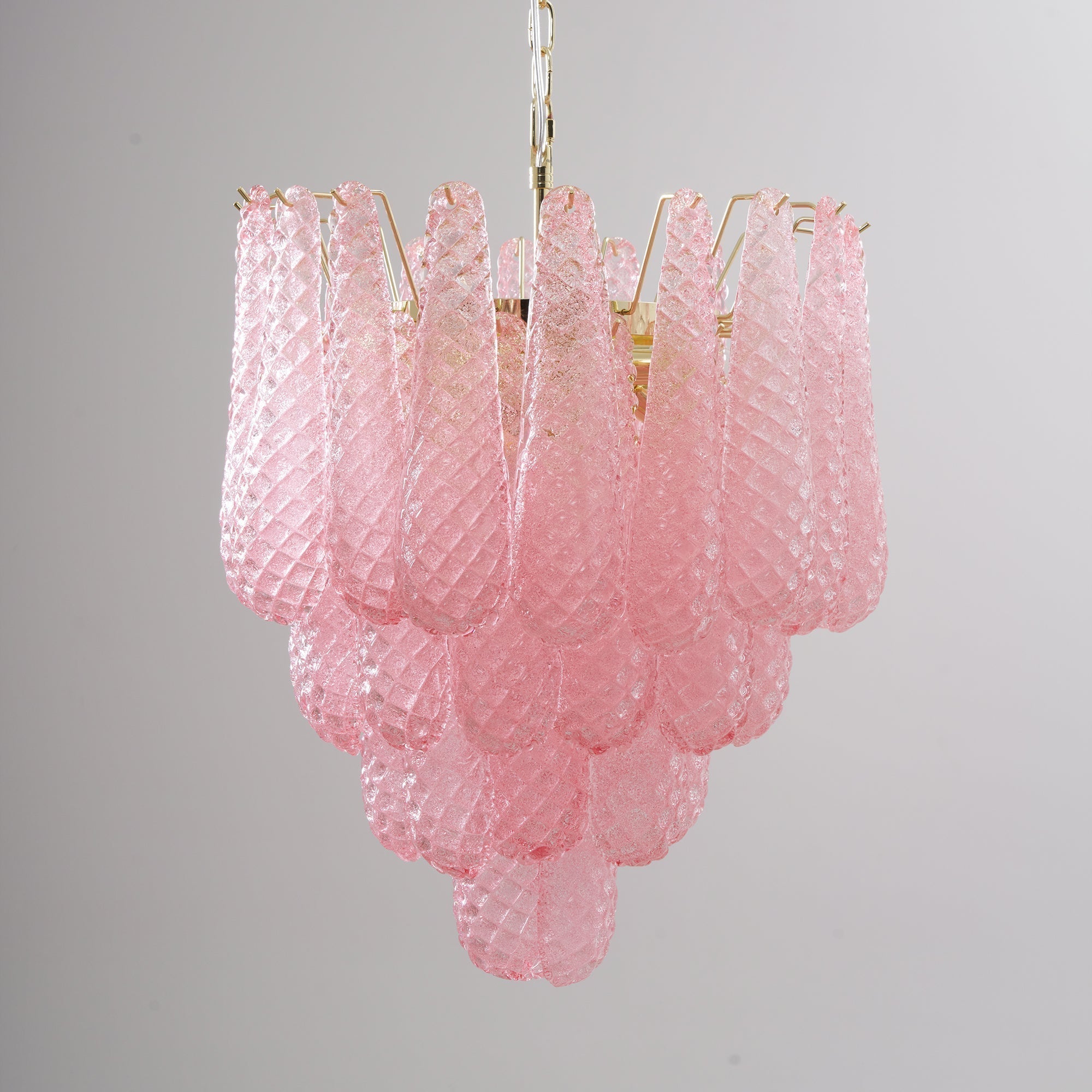 Aurora Lustre en Verre Rose Luxe