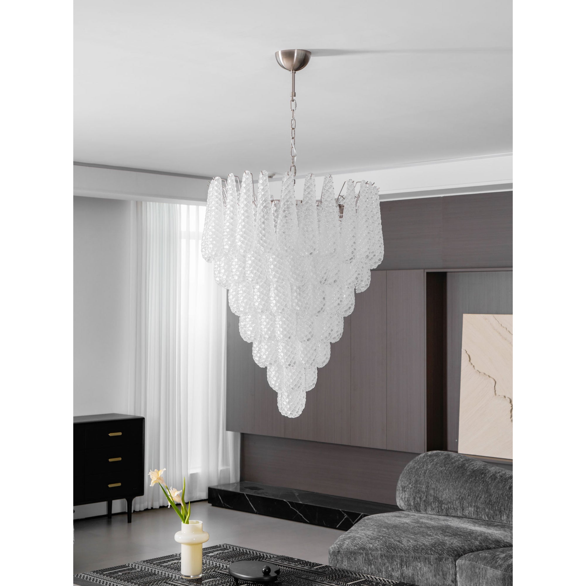 Inset Lustre Goutte Murano Métal Verre Premium