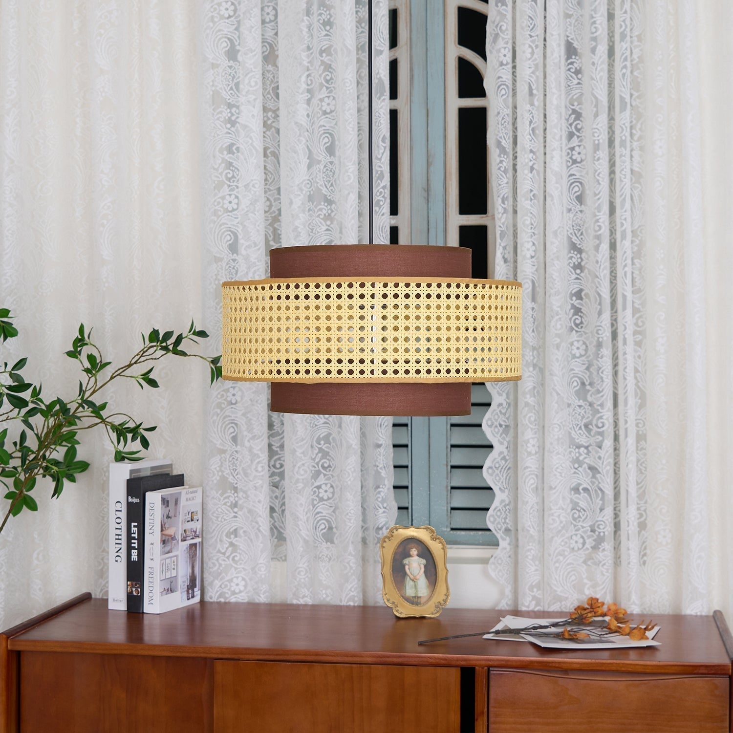 Zerither Suspension Rattan Tissu