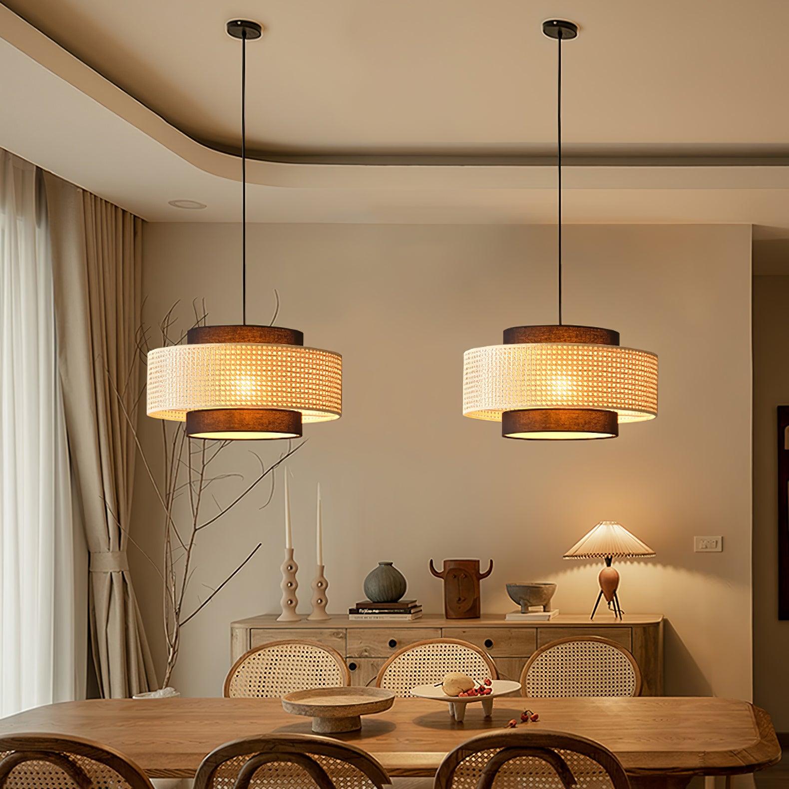 Zerither Suspension Rattan Tissu