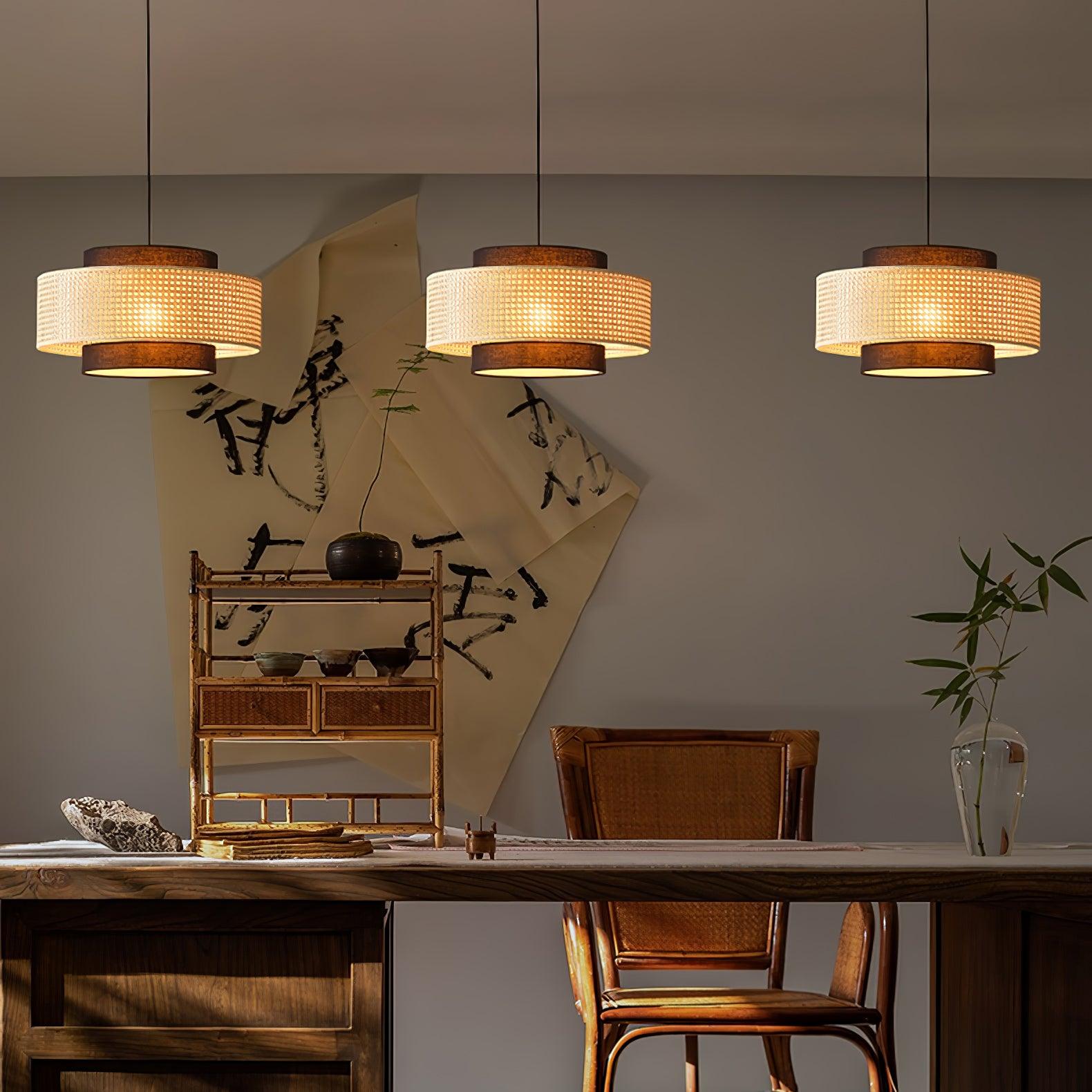 Zerither Suspension Rattan Tissu