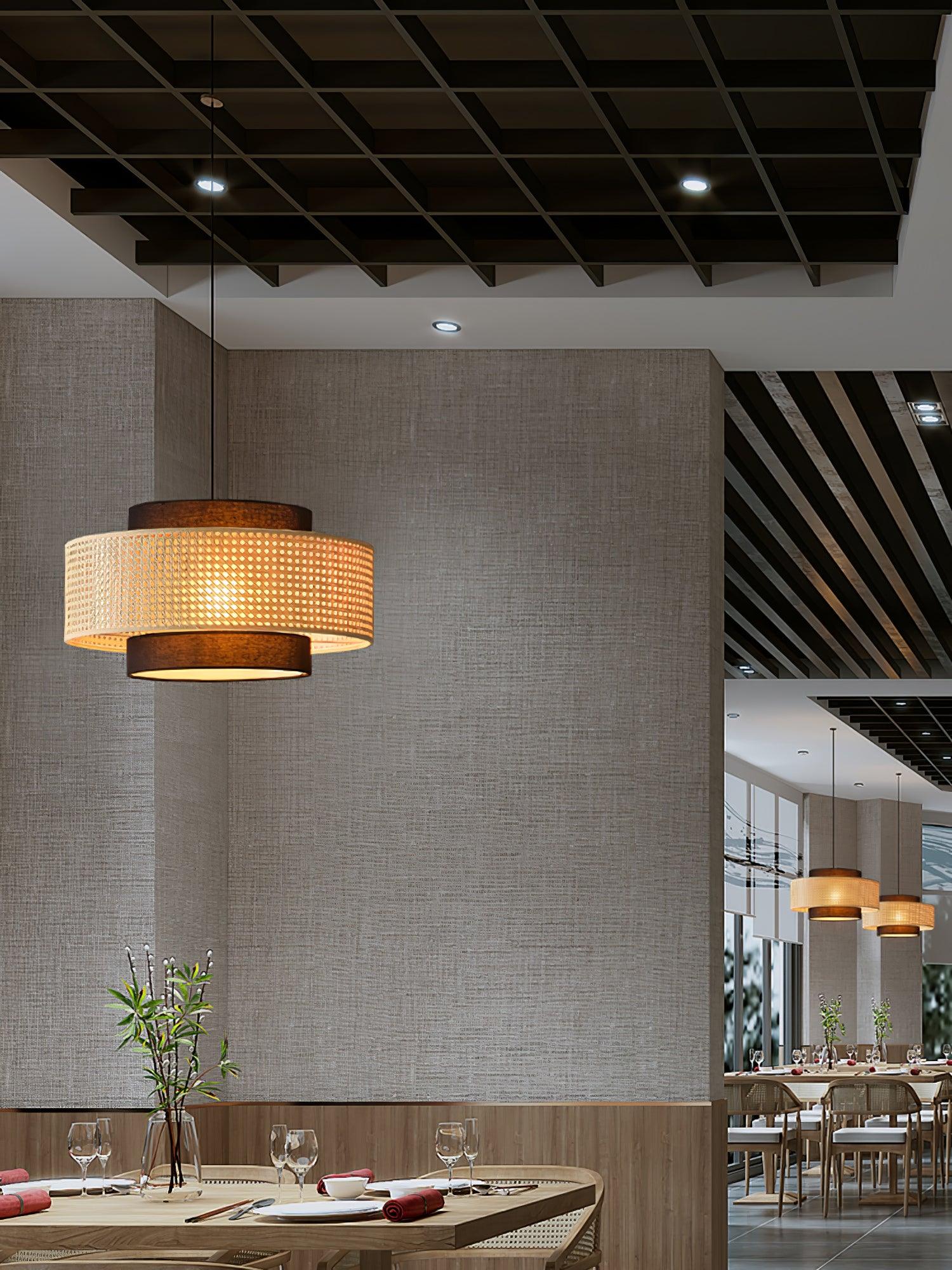 Zerither Suspension Rattan Tissu