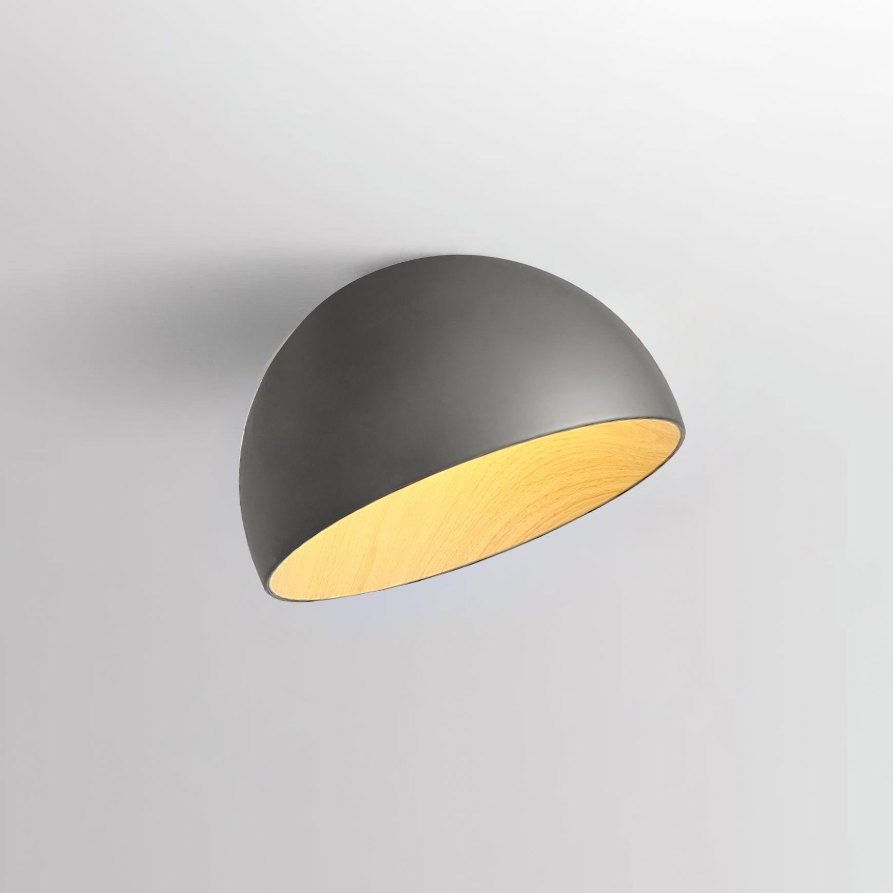 Lampe de Plafond Dôme en Bois Intérieur Chaleureux Moderne Minimaliste
