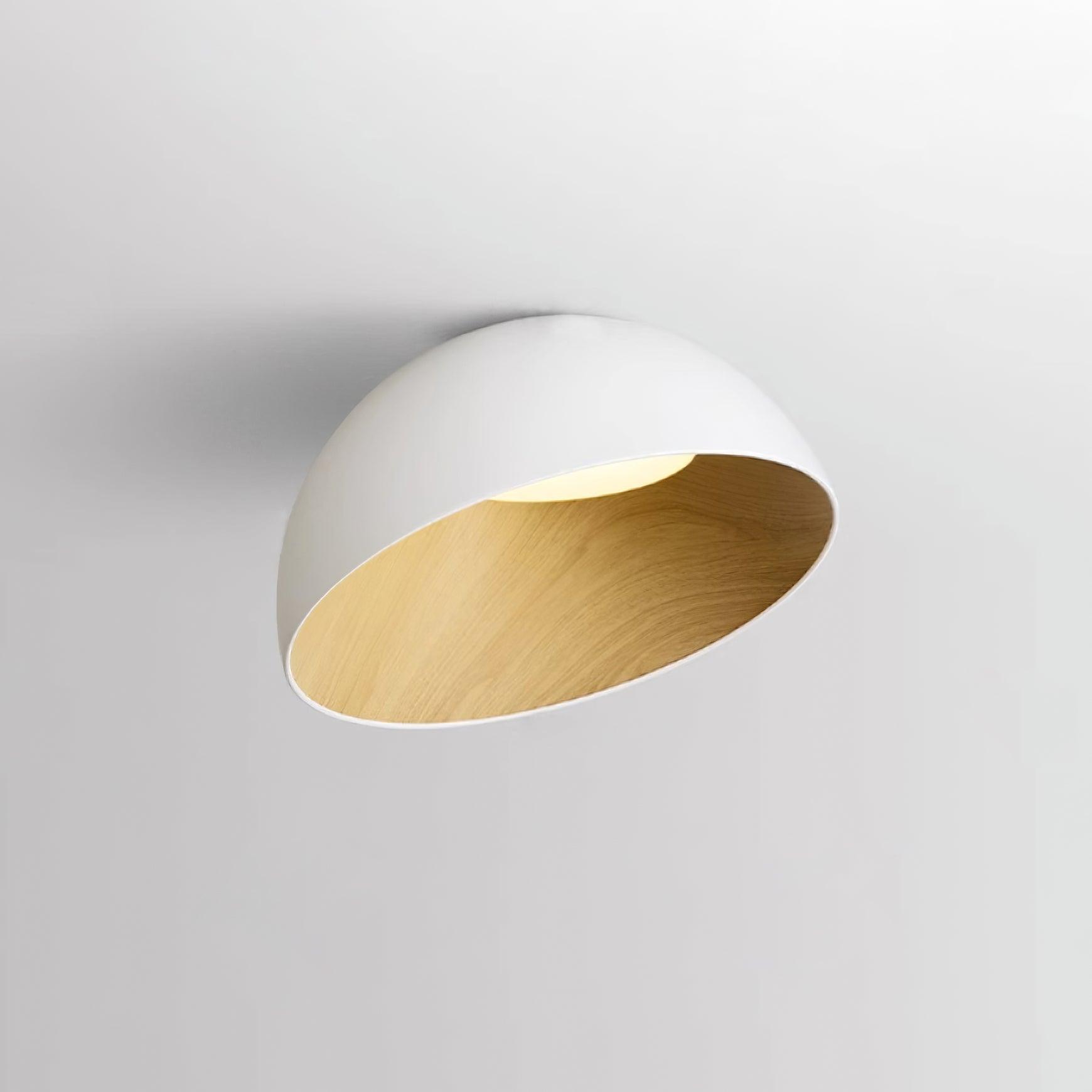 Lampe de Plafond Dôme en Bois Intérieur Chaleureux Moderne Minimaliste