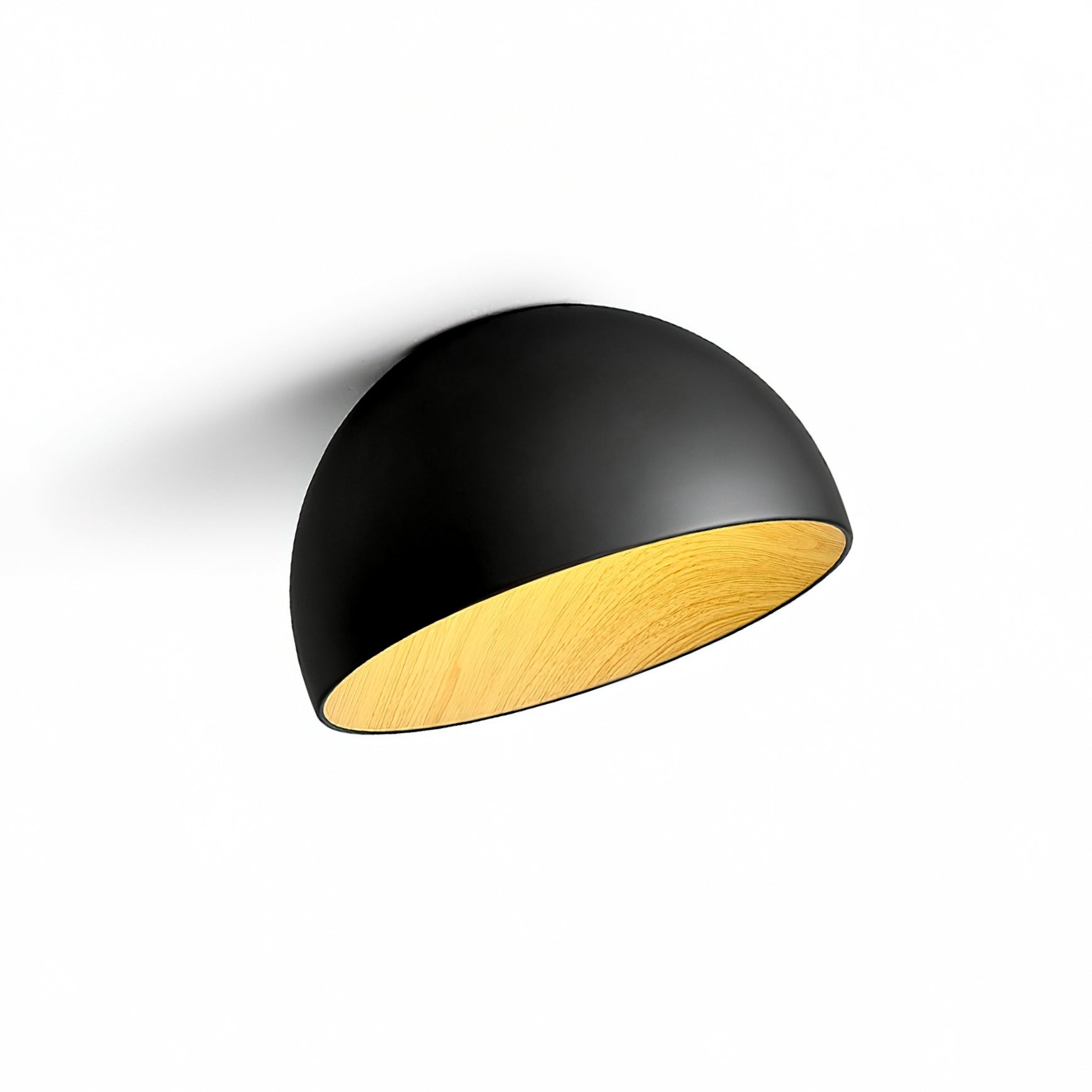 Lampe de Plafond Dôme en Bois Intérieur Chaleureux Moderne Minimaliste
