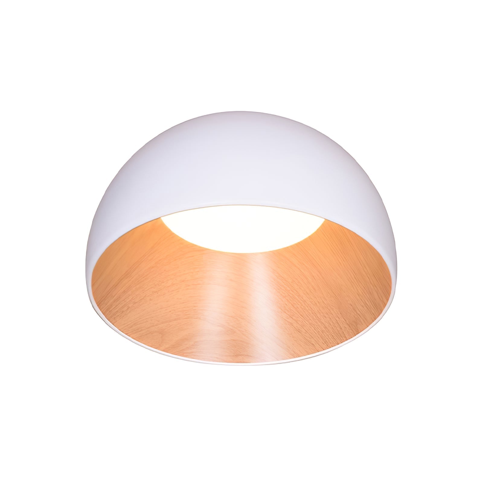 Solara Plafonnier Dôme Bois Minimaliste