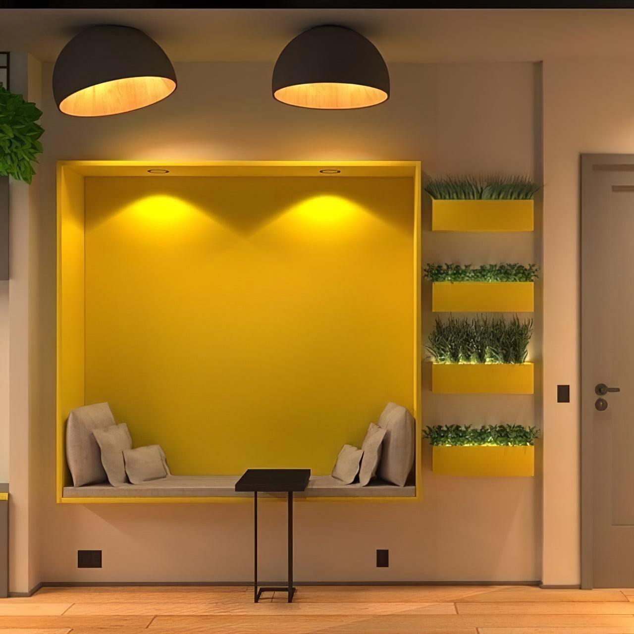 Lampe de Plafond Dôme en Bois Intérieur Chaleureux Moderne Minimaliste