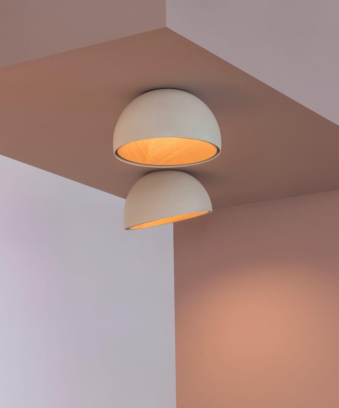 Lampe de Plafond Dôme en Bois Intérieur Chaleureux Moderne Minimaliste