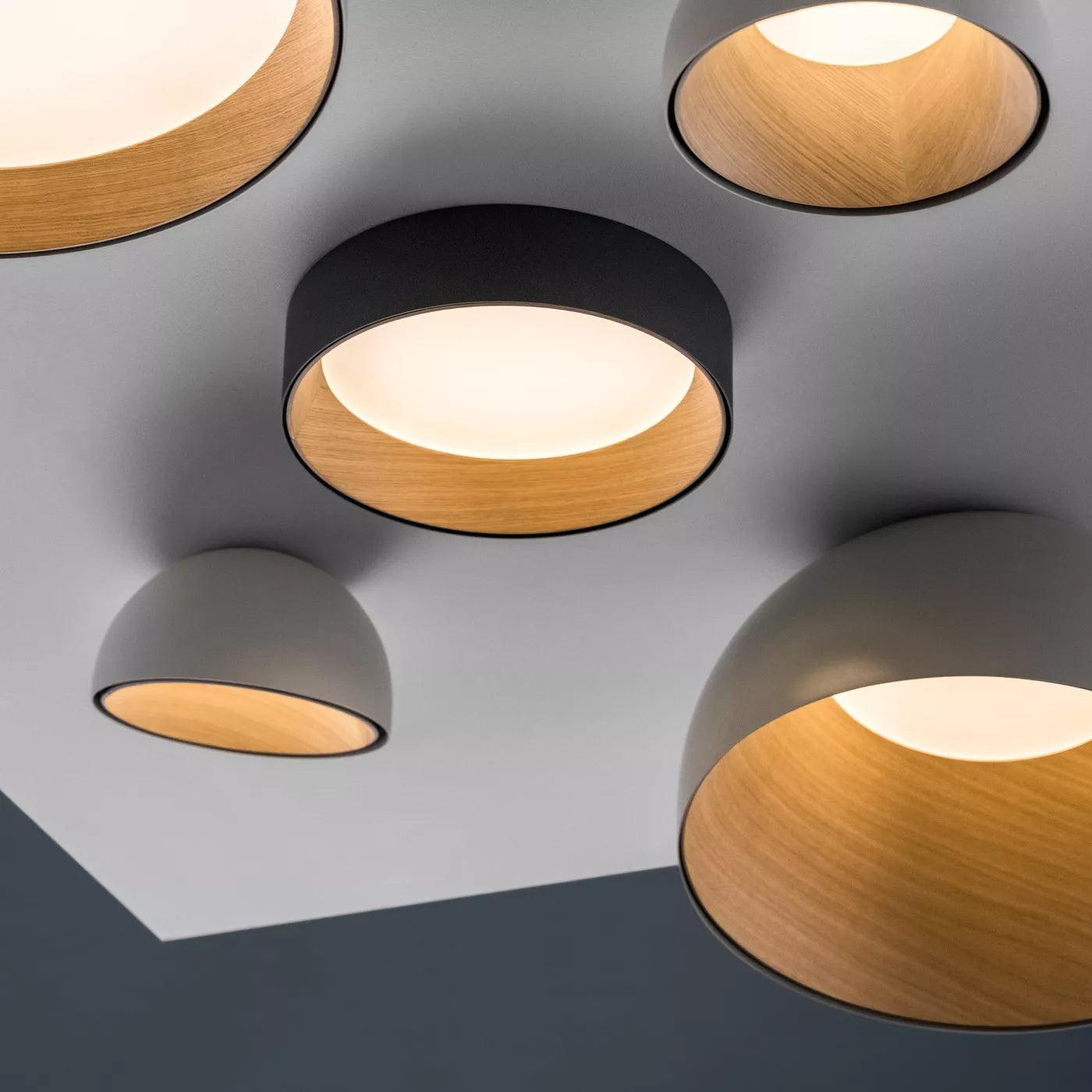 Lampe de Plafond Dôme en Bois Intérieur Chaleureux Moderne Minimaliste