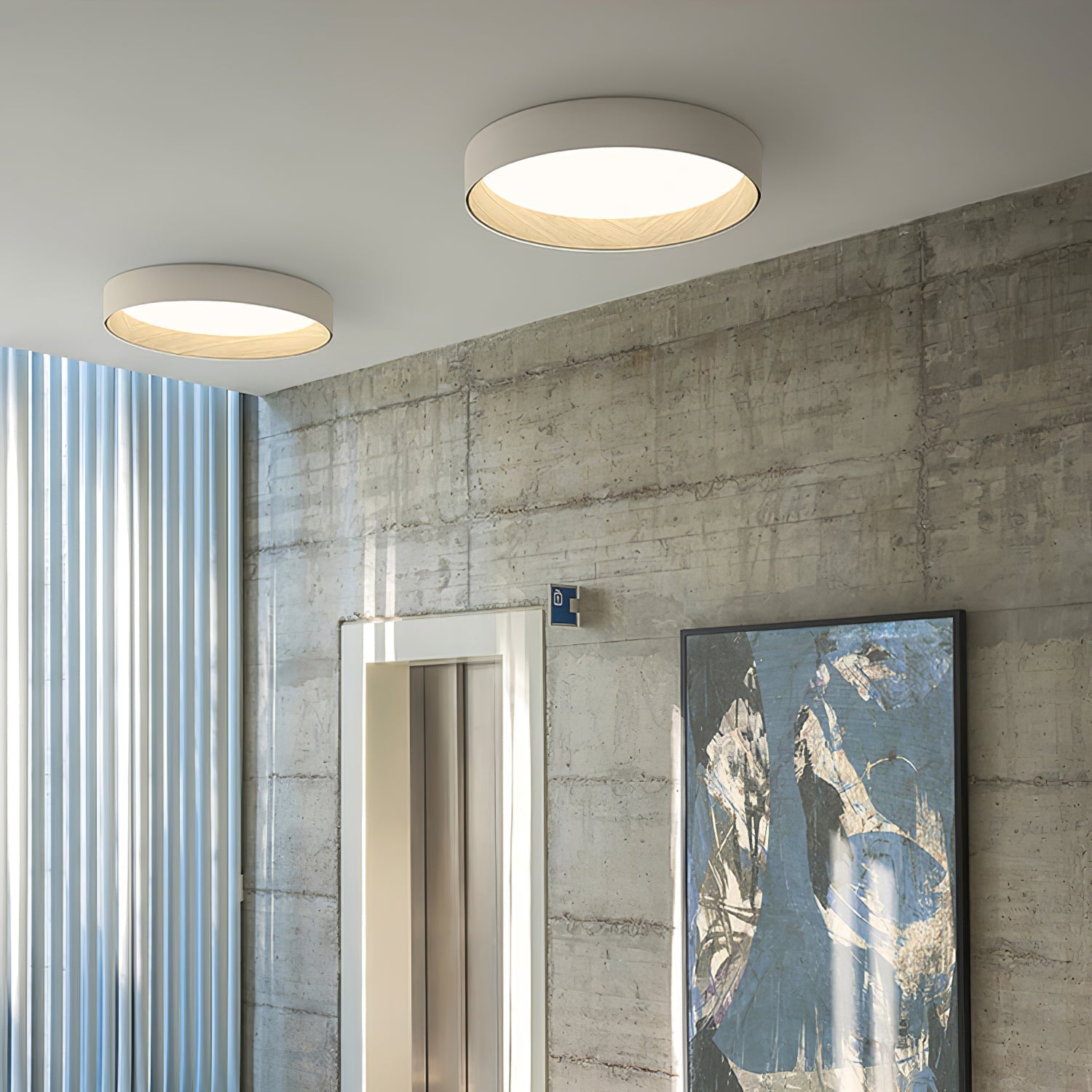 Caraeara Plafonnier Rond Moderne Minimaliste