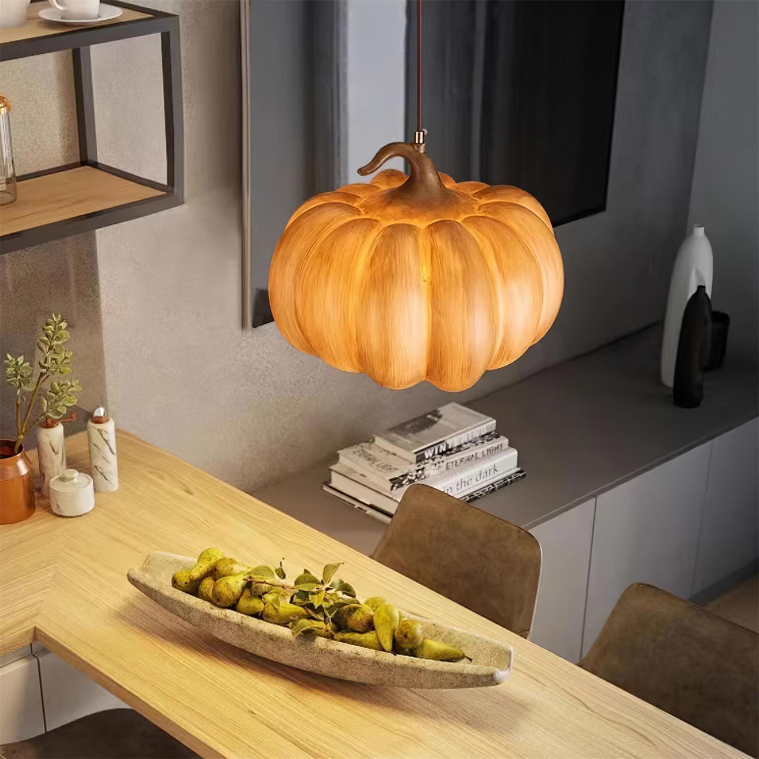 Duzy Pumpkin Lampe Suspendue Résine Vintage Japonaise