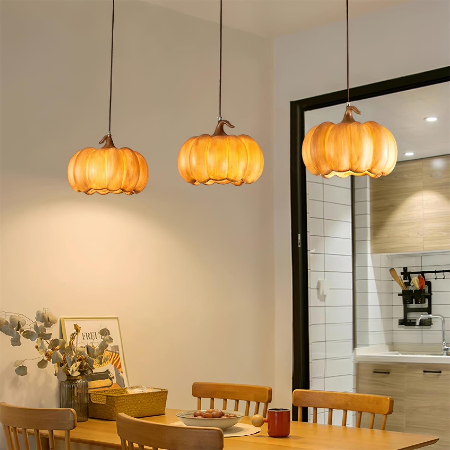 Duzy Pumpkin Lampe Suspendue Résine Vintage Japonaise