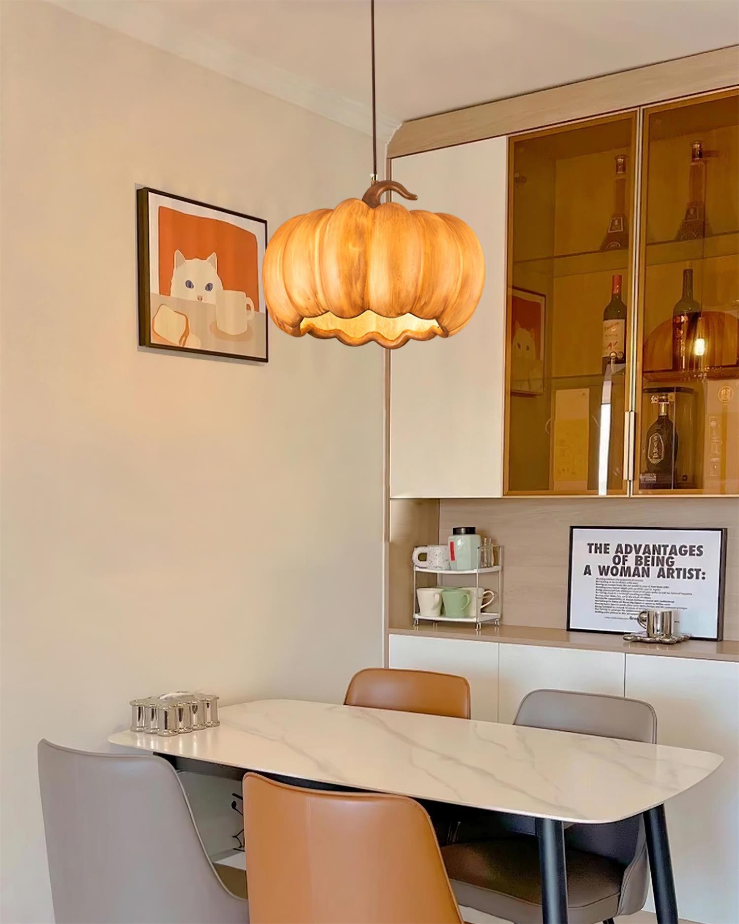 Duzy Pumpkin Lampe Suspendue Résine Vintage Japonaise
