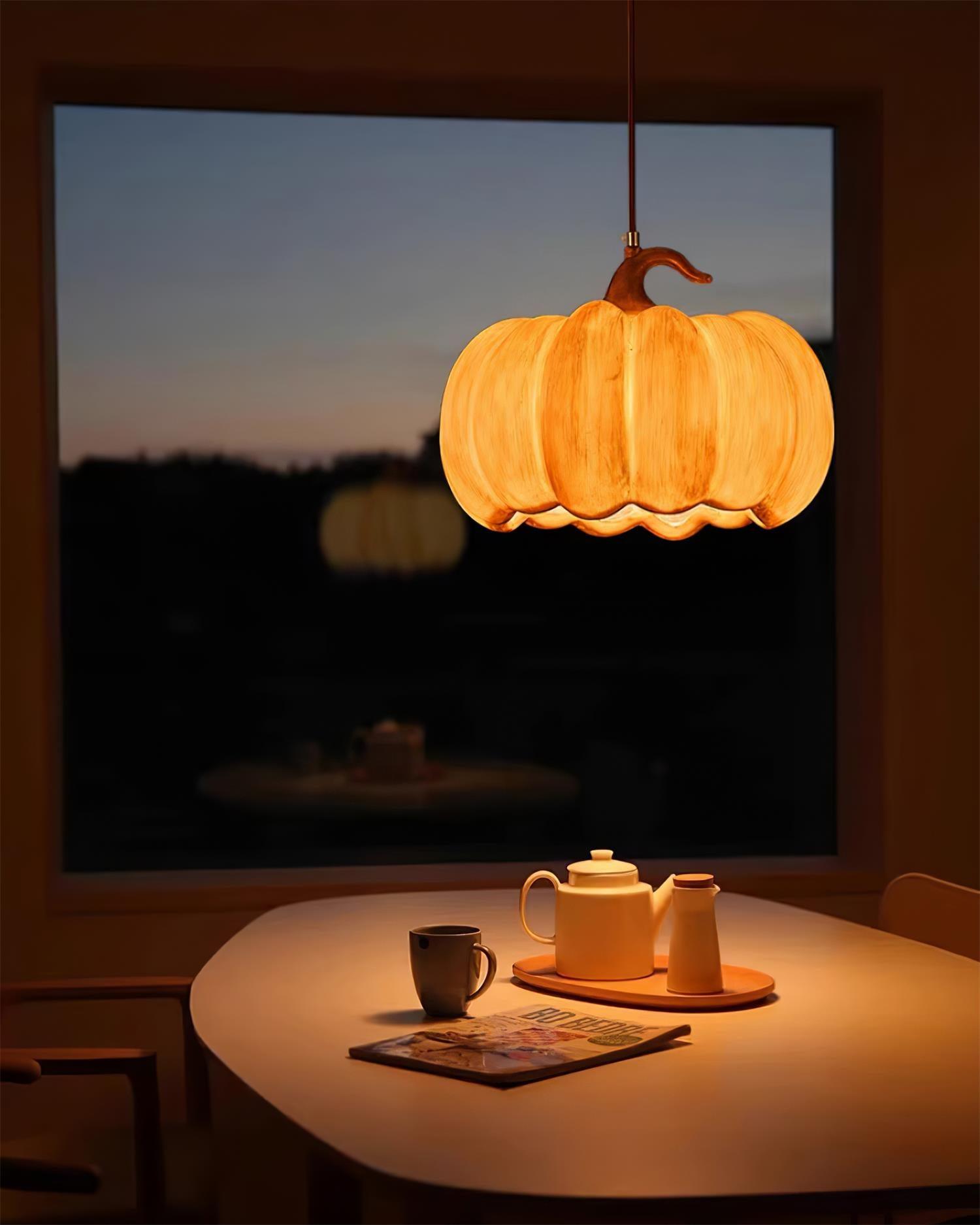 Duzy Pumpkin Lampe Suspendue Résine Vintage Japonaise