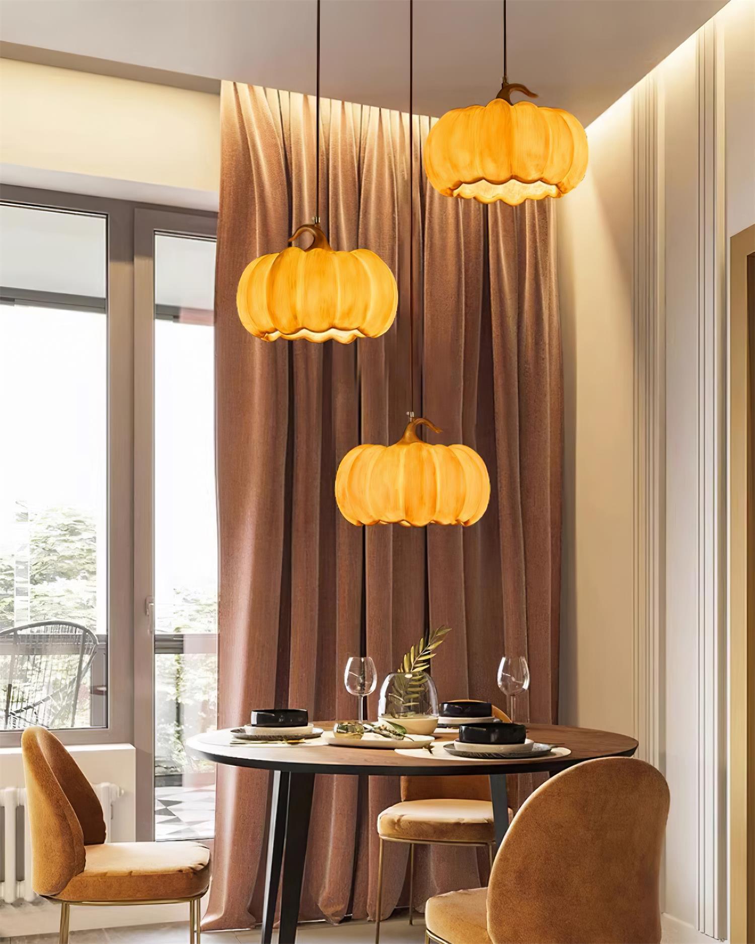Duzy Pumpkin Lampe Suspendue Résine Vintage Japonaise