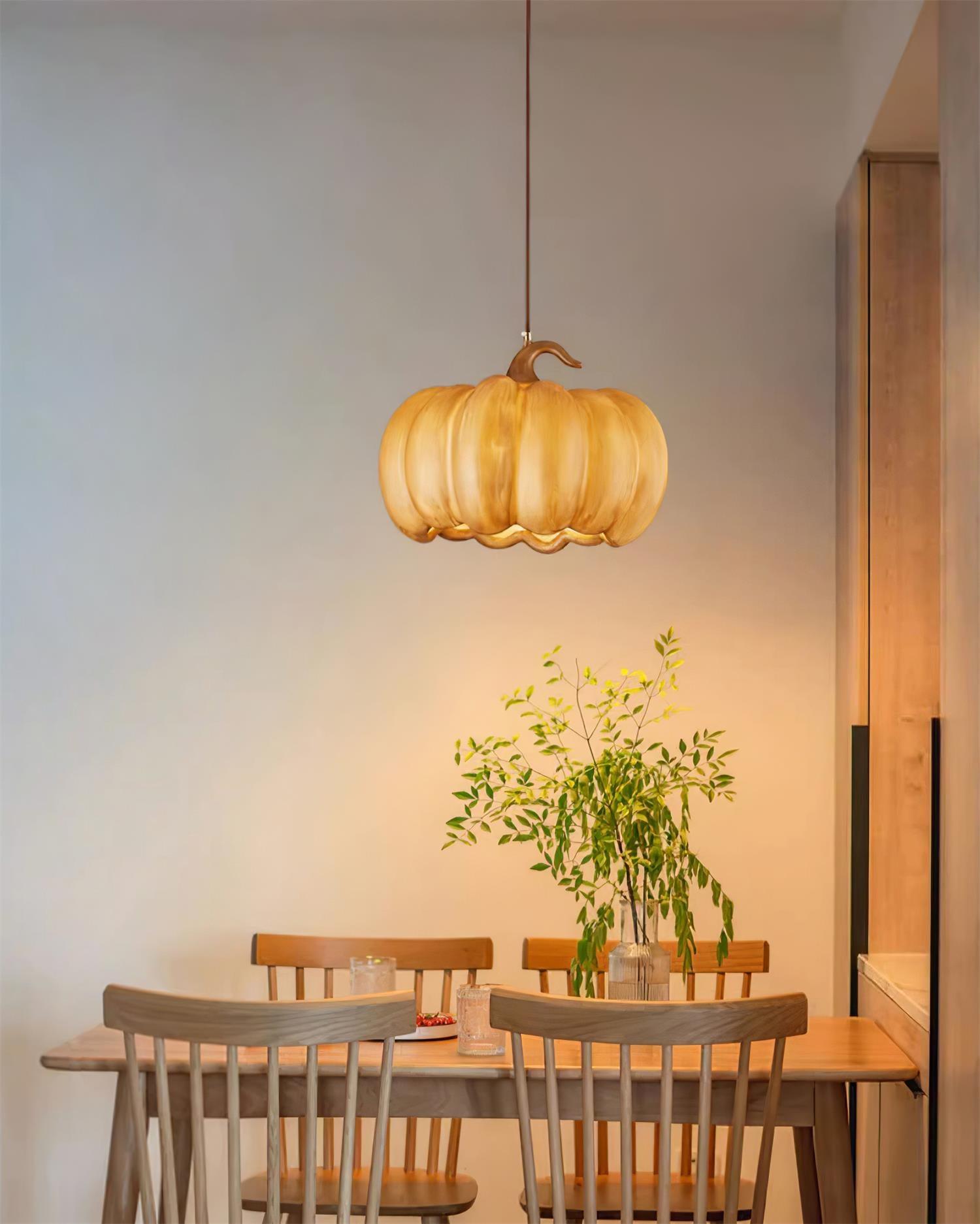 Duzy Pumpkin Lampe Suspendue Résine Vintage Japonaise