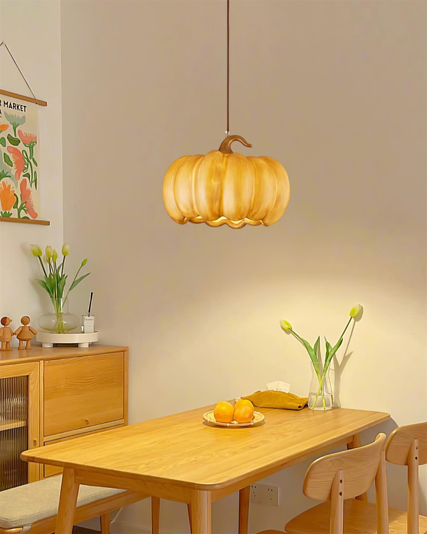 Duzy Pumpkin Lampe Suspendue Résine Vintage Japonaise