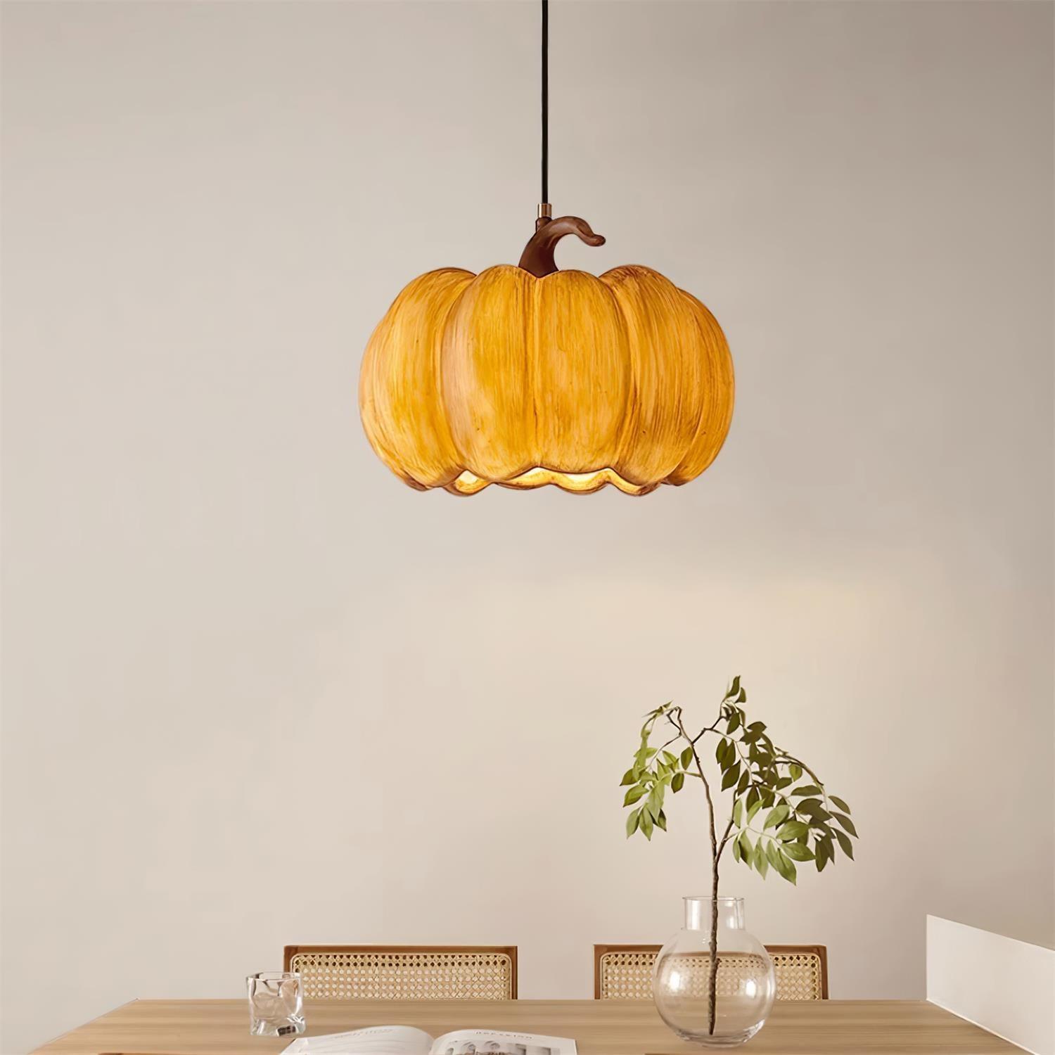Duzy Pumpkin Lampe Suspendue Résine Vintage Japonaise