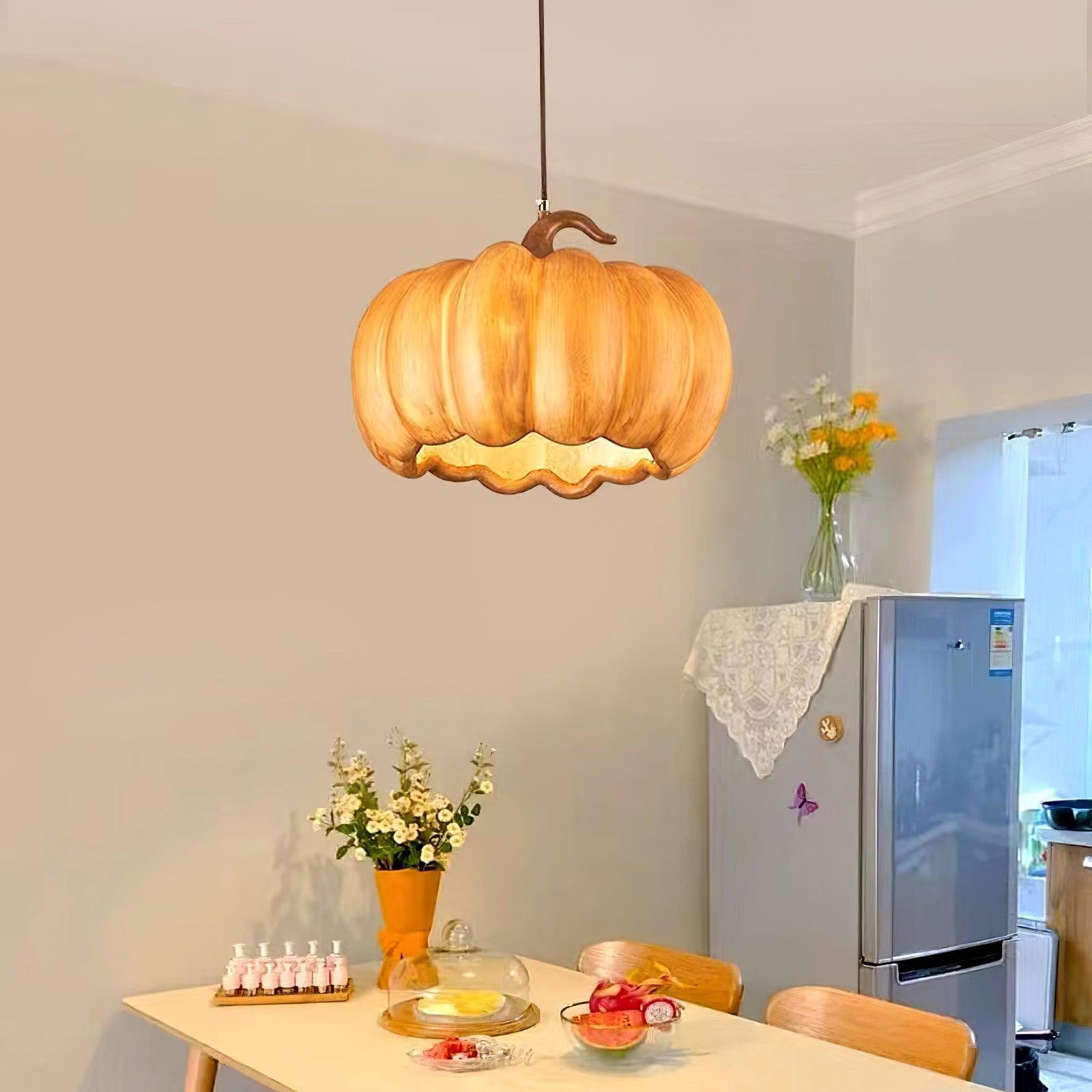 Duzy Pumpkin Lampe Suspendue Résine Vintage Japonaise
