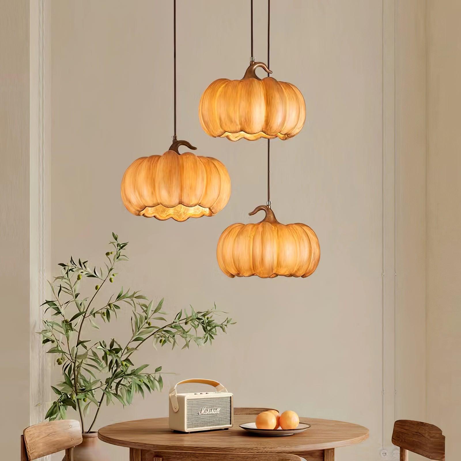 Duzy Pumpkin Lampe Suspendue Résine Vintage Japonaise
