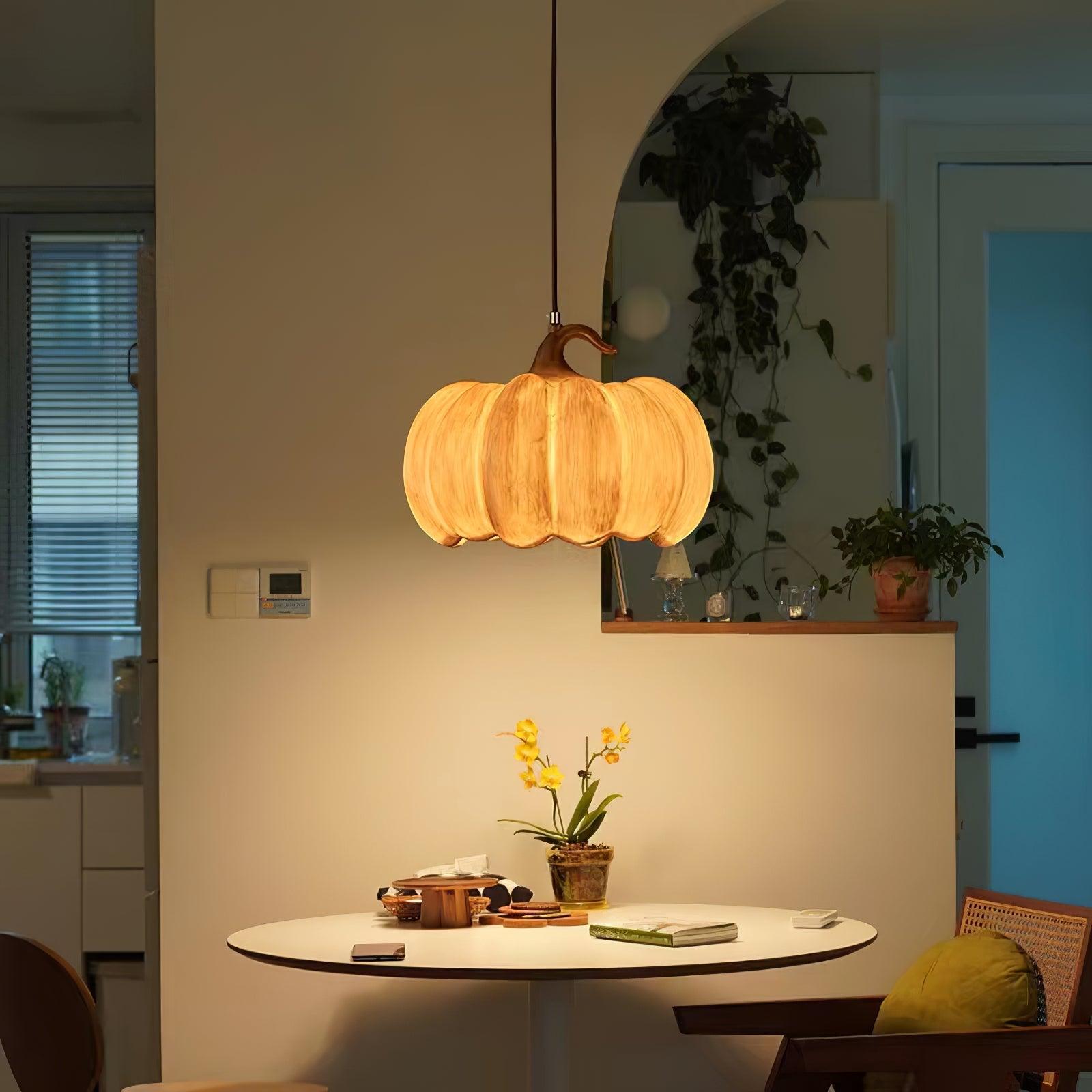 Duzy Pumpkin Lampe Suspendue Résine Vintage Japonaise